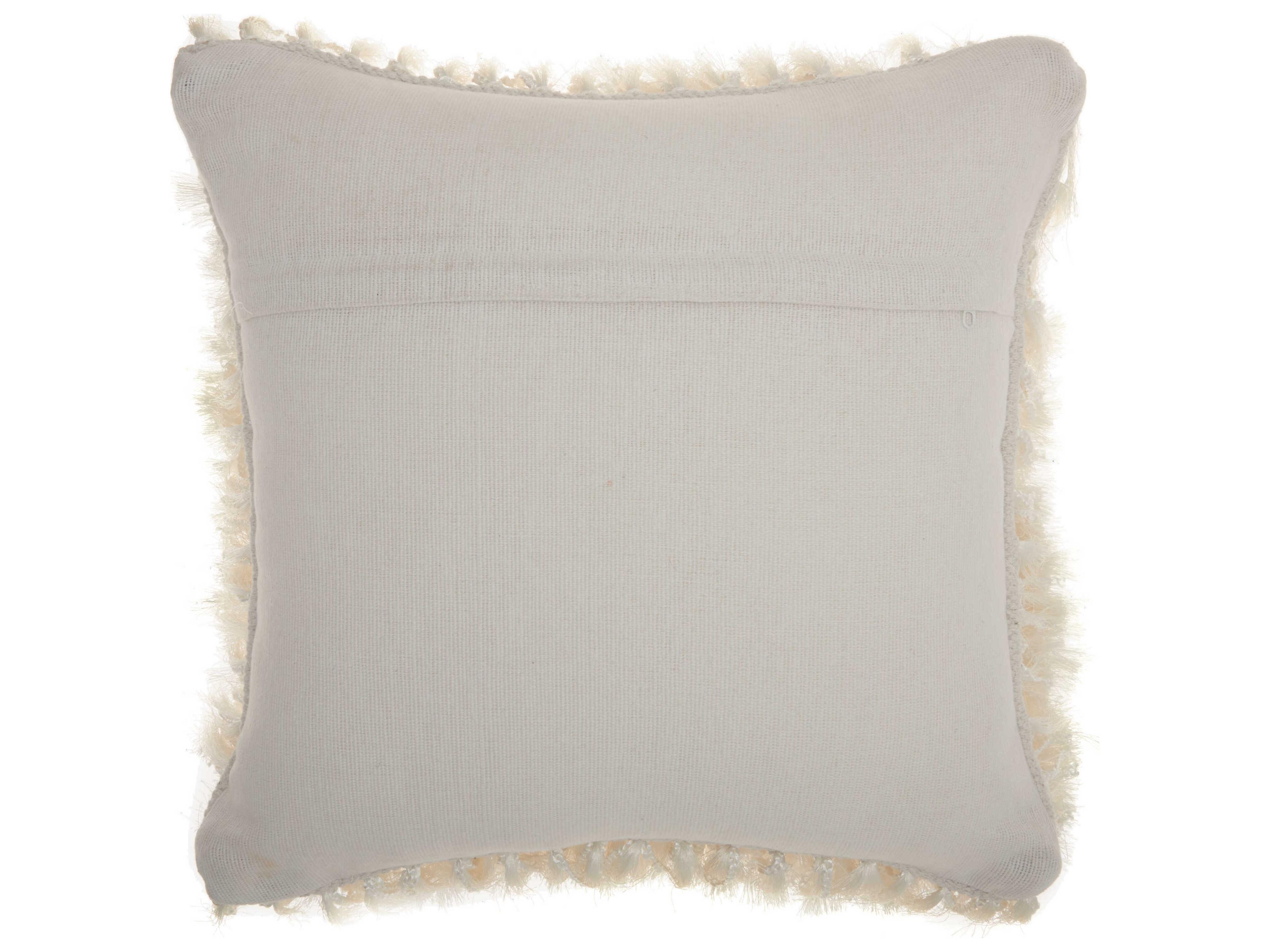 Nourison Shag White 20" x 20" Pillow