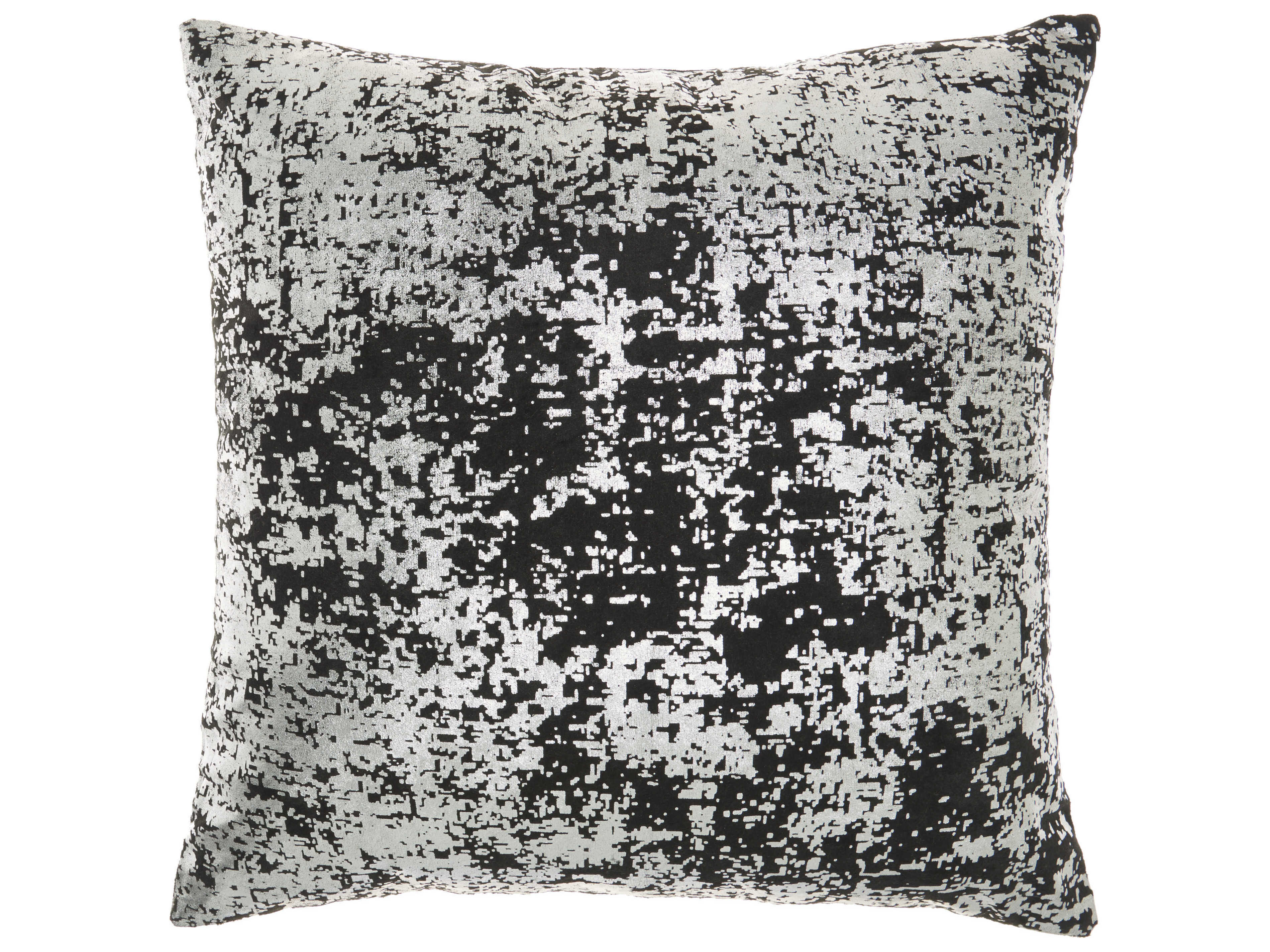 Nourison Luminescence Black / Silver 20" x 20" Pillow