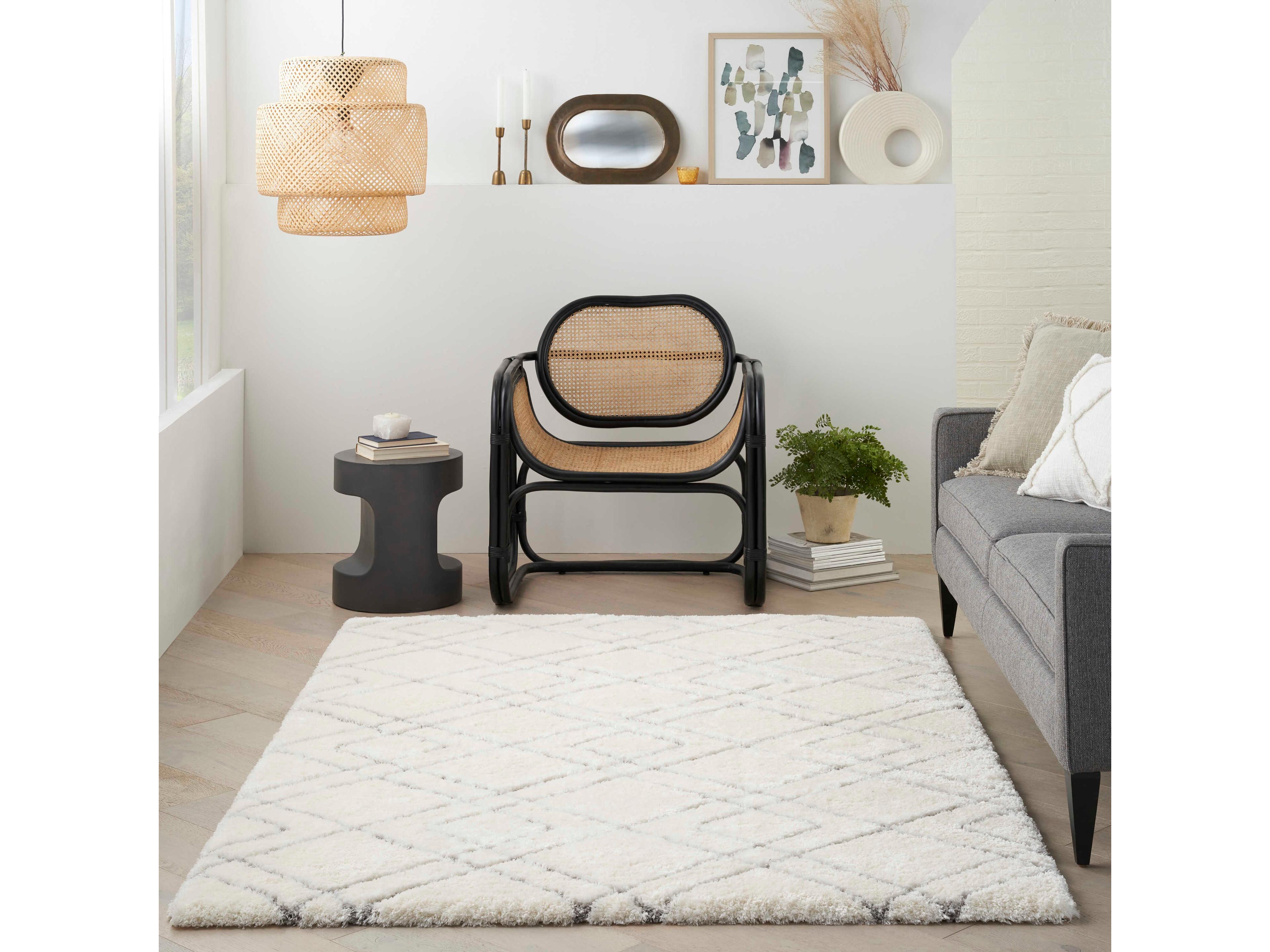 Nourison Dreamy Shag Geometric Area Rug