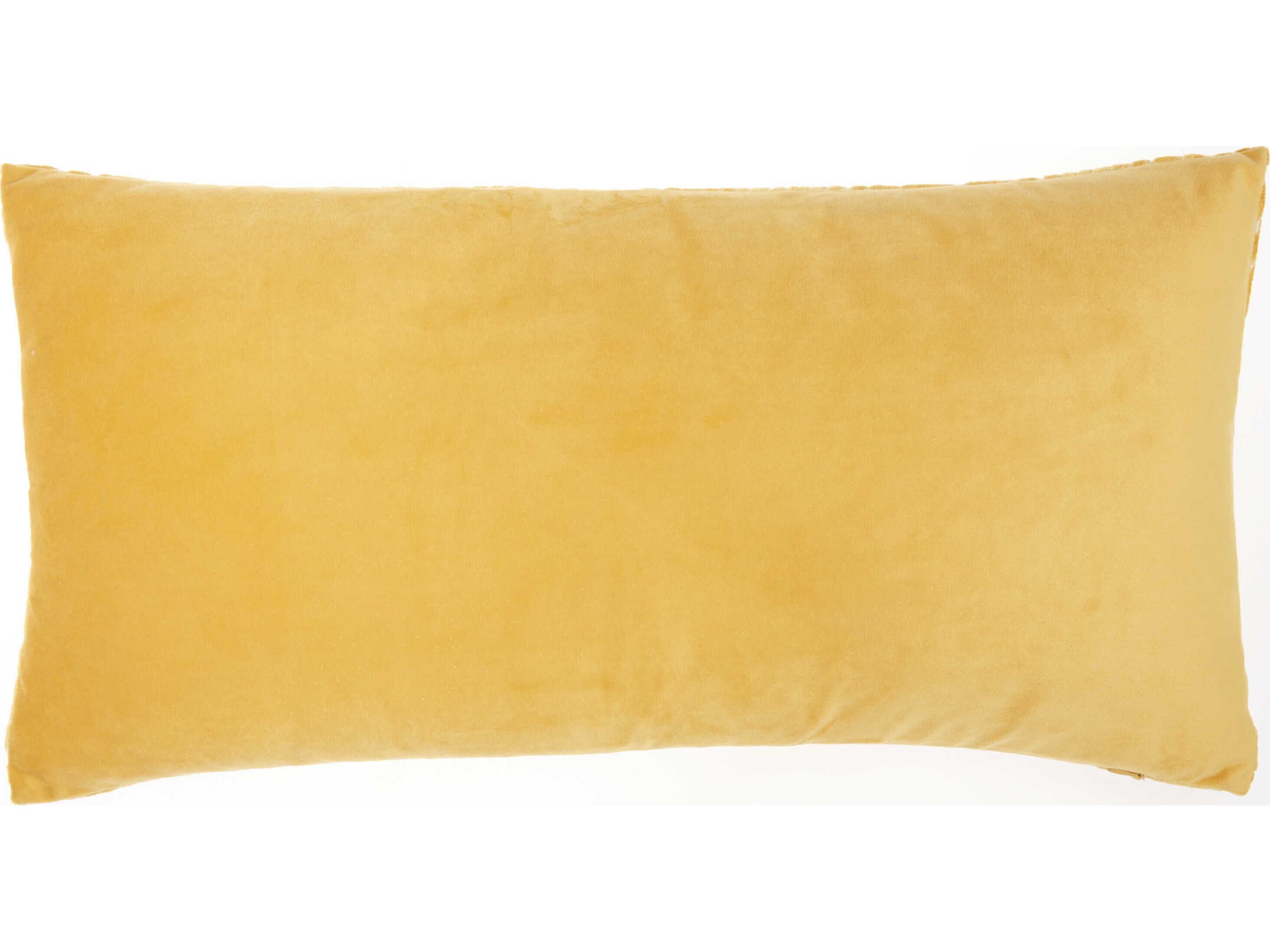 Nourison Luminescence Yellow Pillow