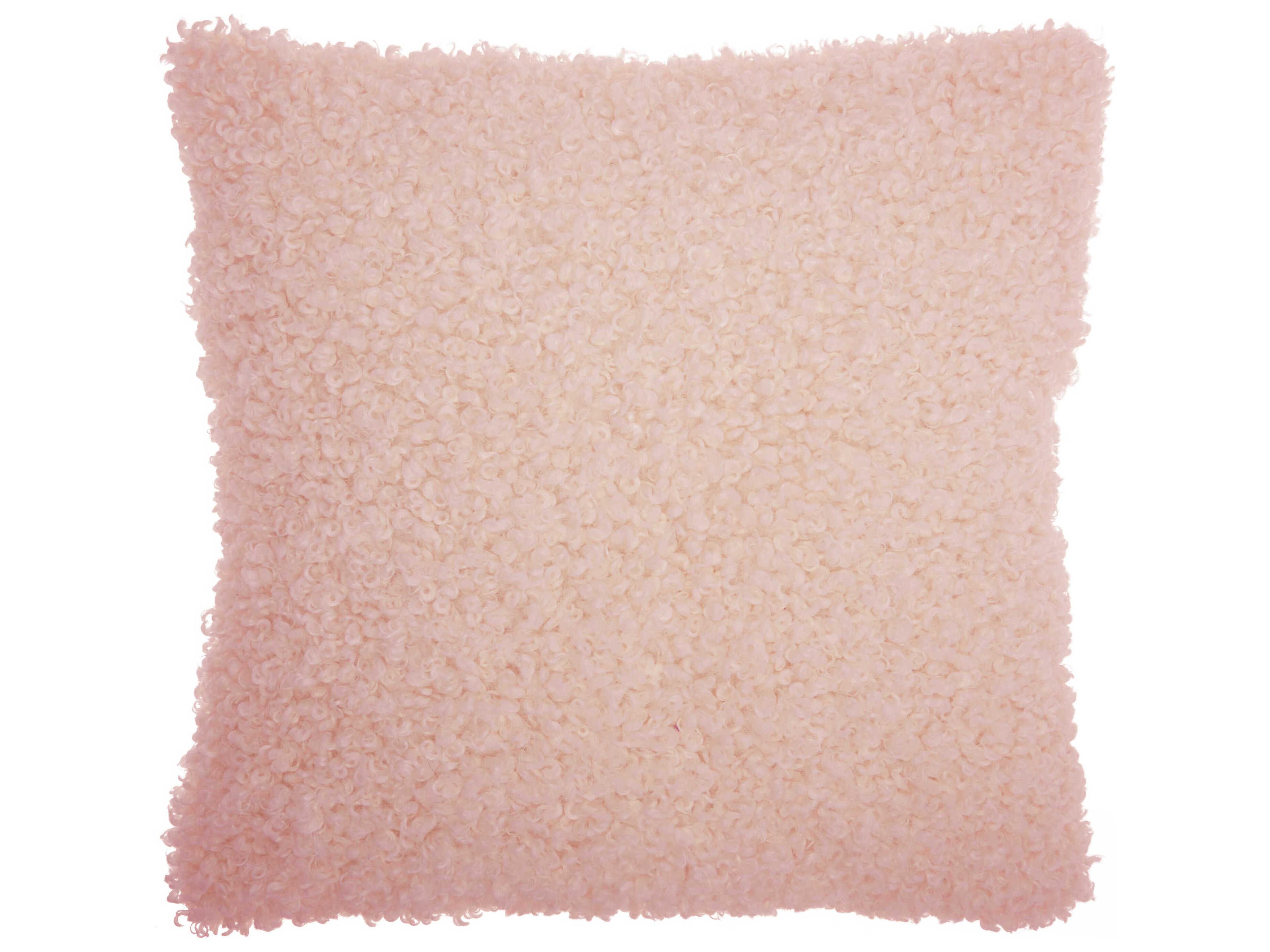 Nourison Faux Fur Rose 22" x 22" Pillow