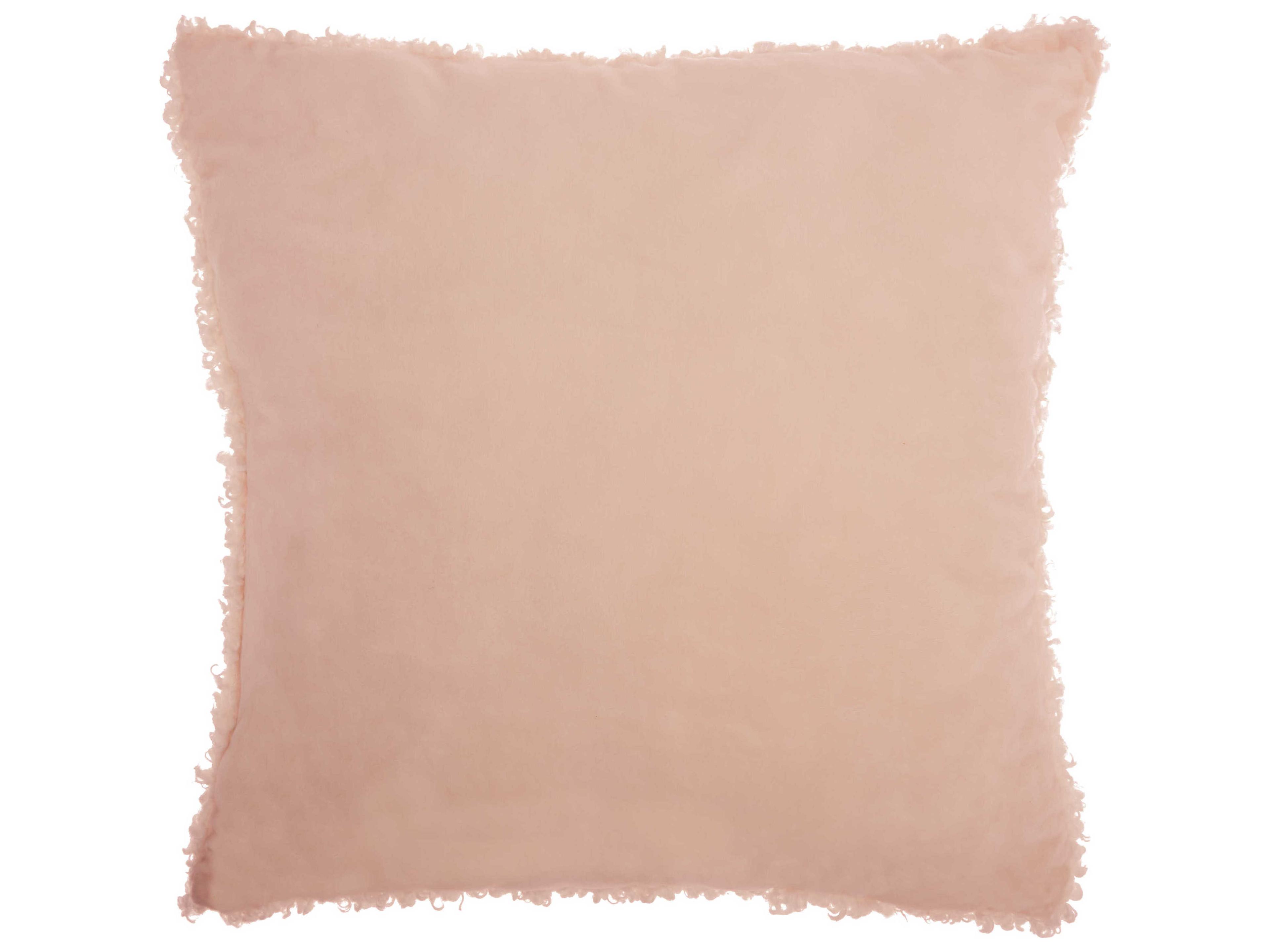 Nourison Faux Fur Rose 22" x 22" Pillow