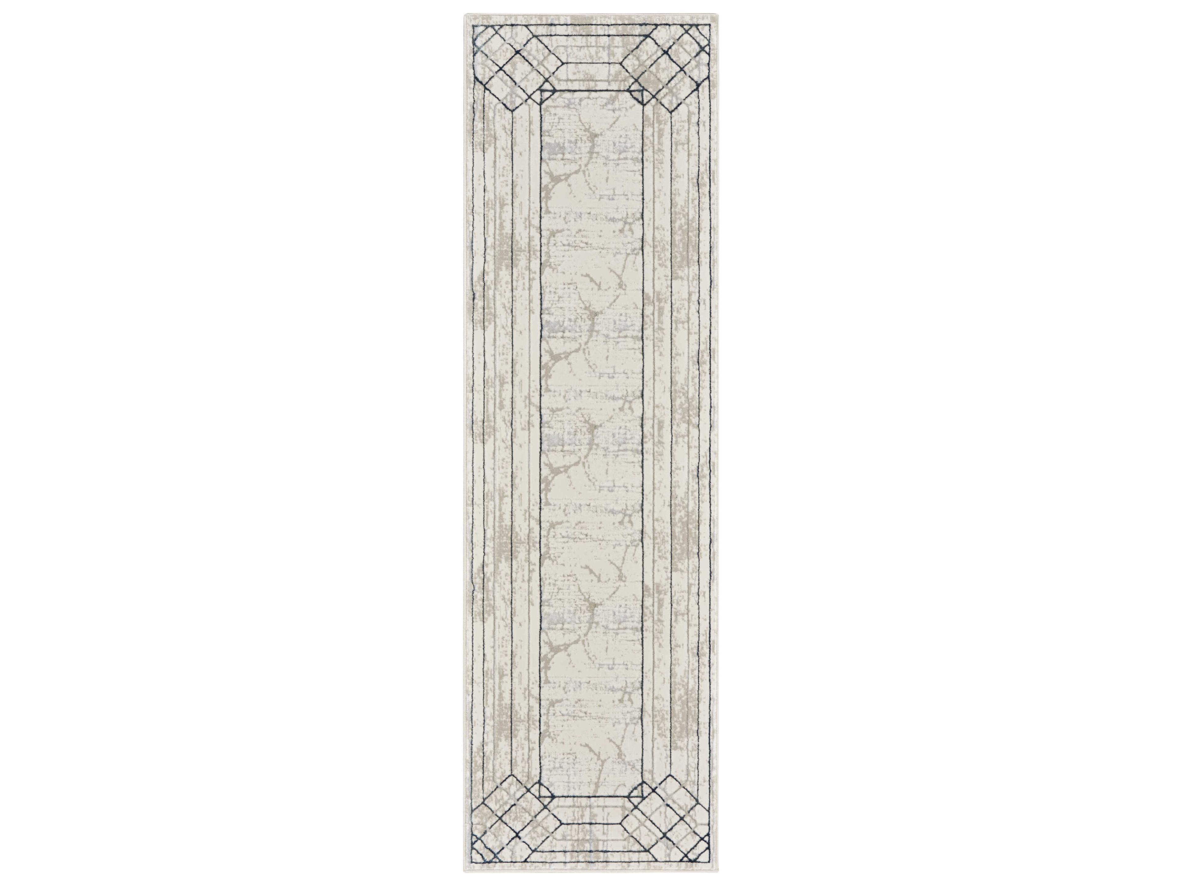 Nourison Glitz Bordered Runner Area Rug