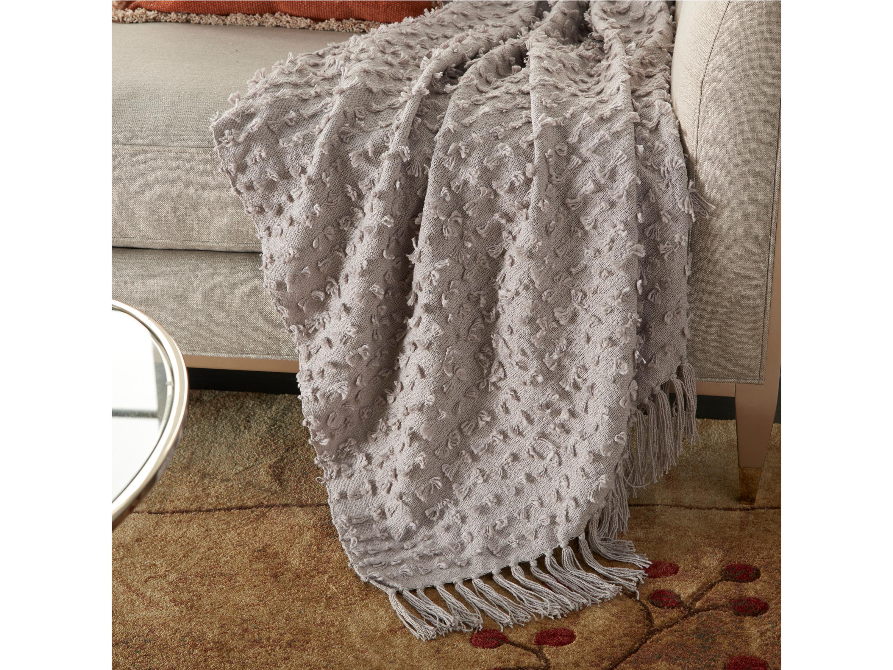 Nourison Life Styles Khaki Throw Blanket