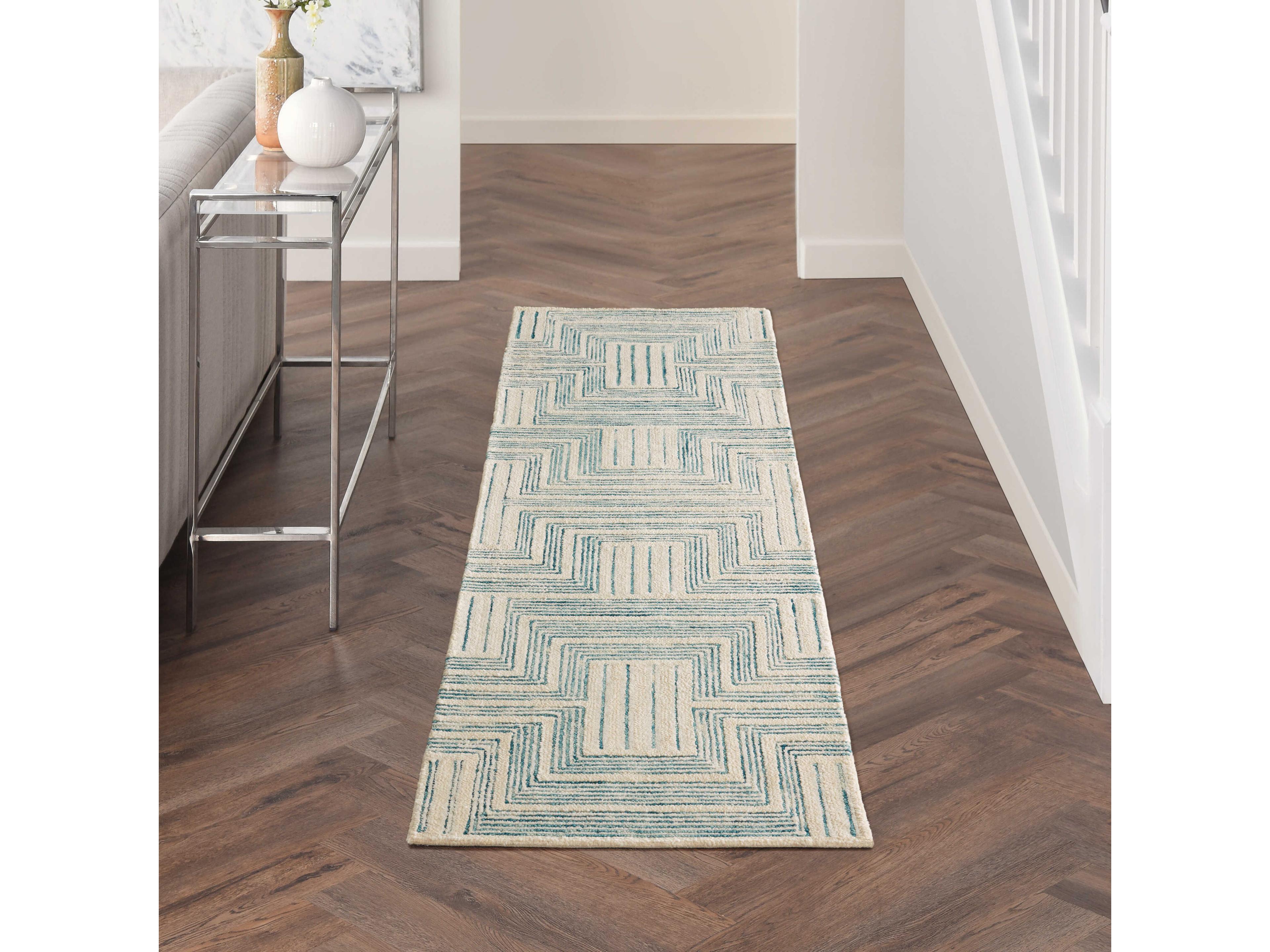 Nourison Interlock Geometric Runner Area Rug