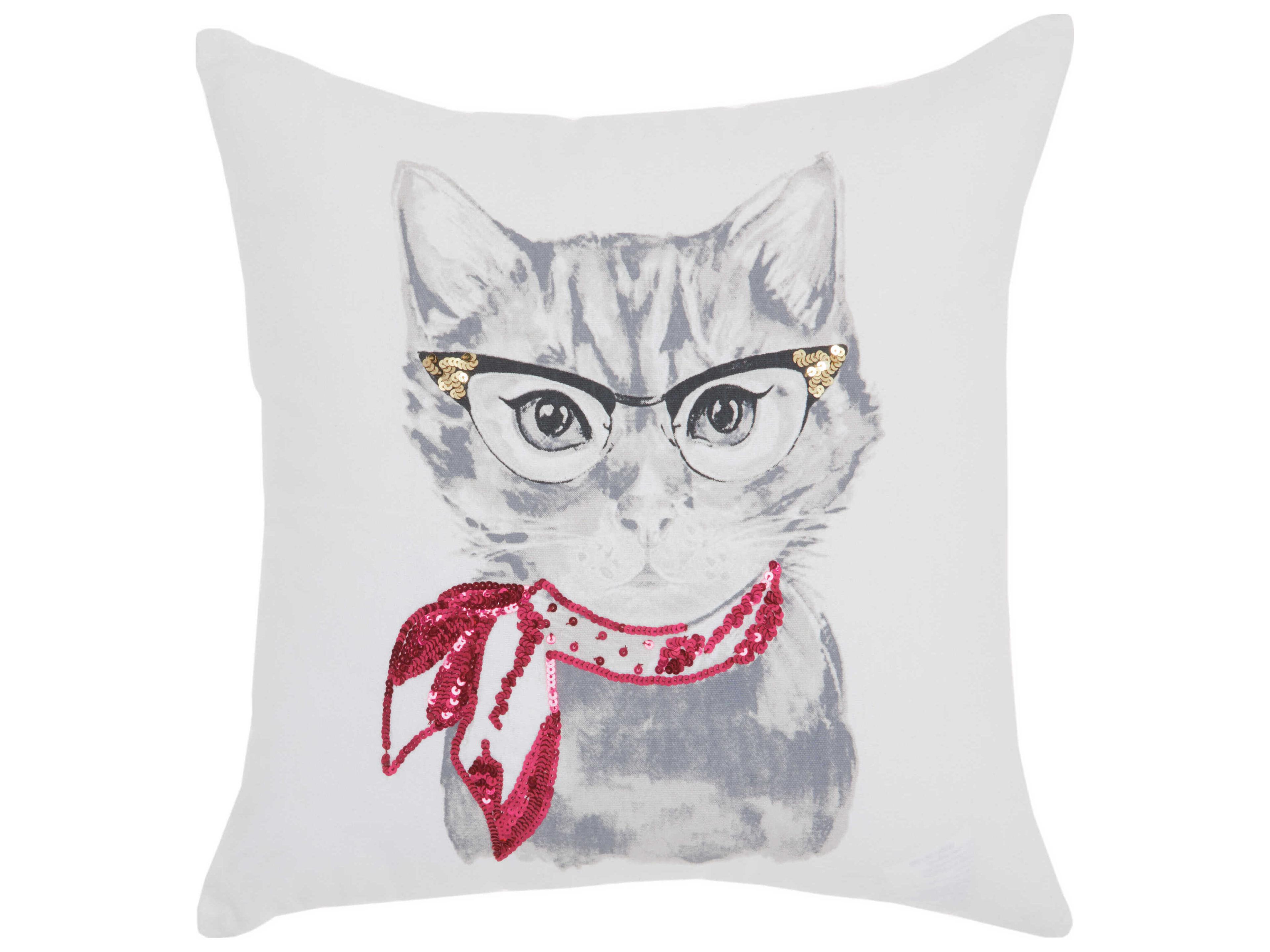 Nourison Luminescence White 18" x 18" Pillow