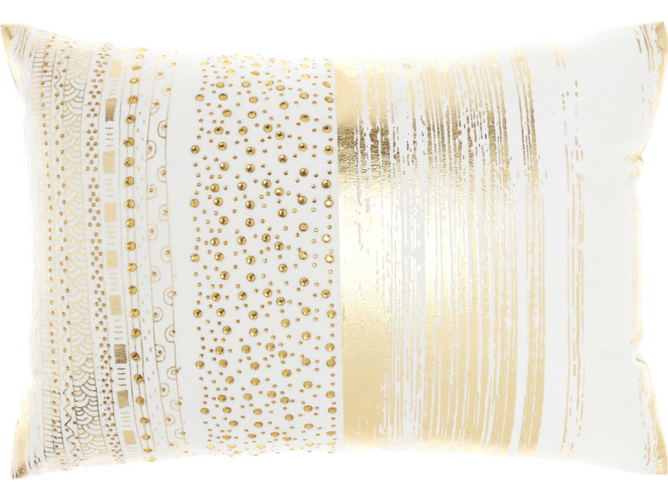 Nourison Luminescence Gold 14" x 20" Pillow