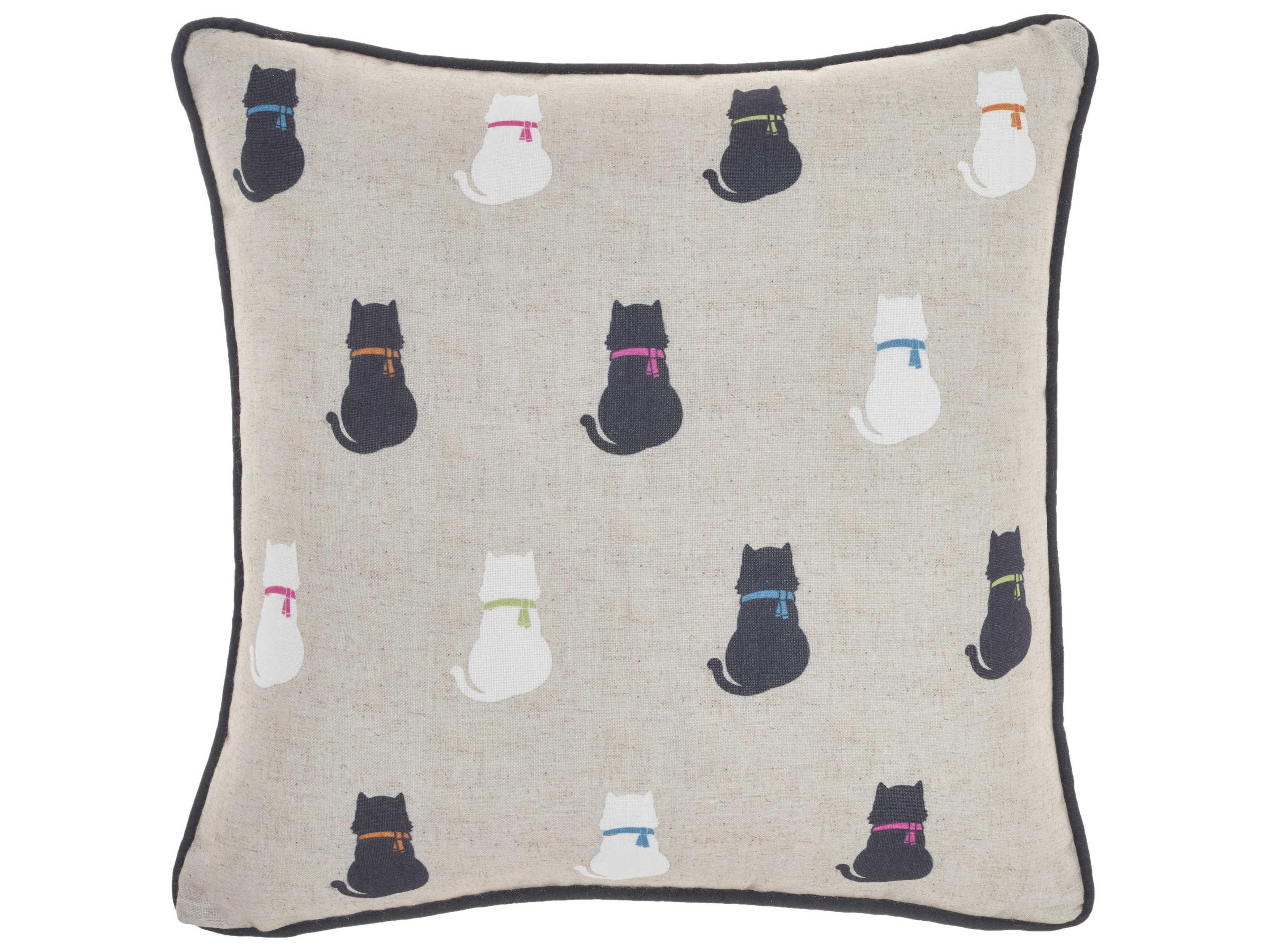 Nourison Pet Black 16" x 16" Pillow