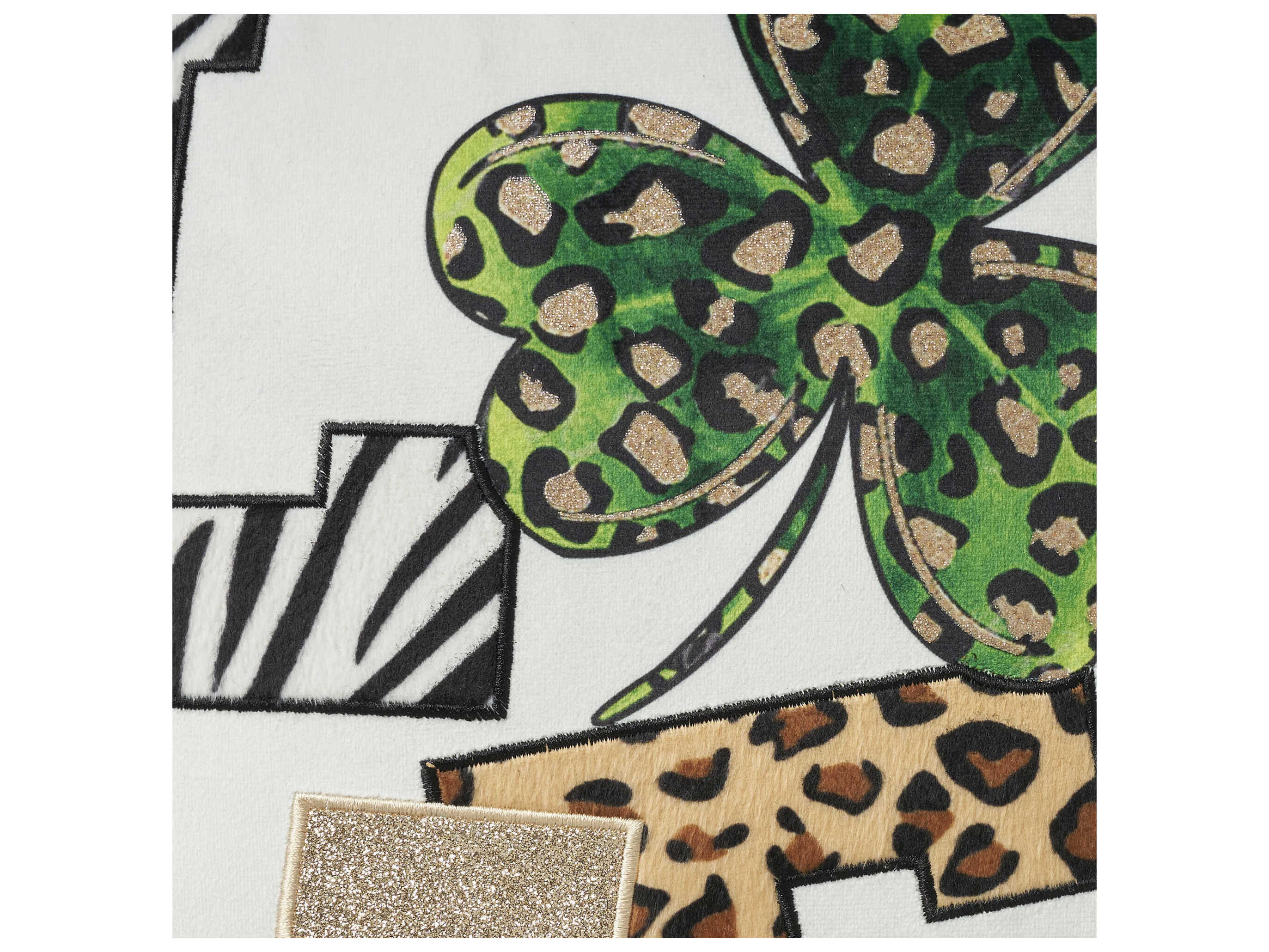 Nourison Holiday Pillows Multicolor 16" x 16" Shamrock Love Pillow