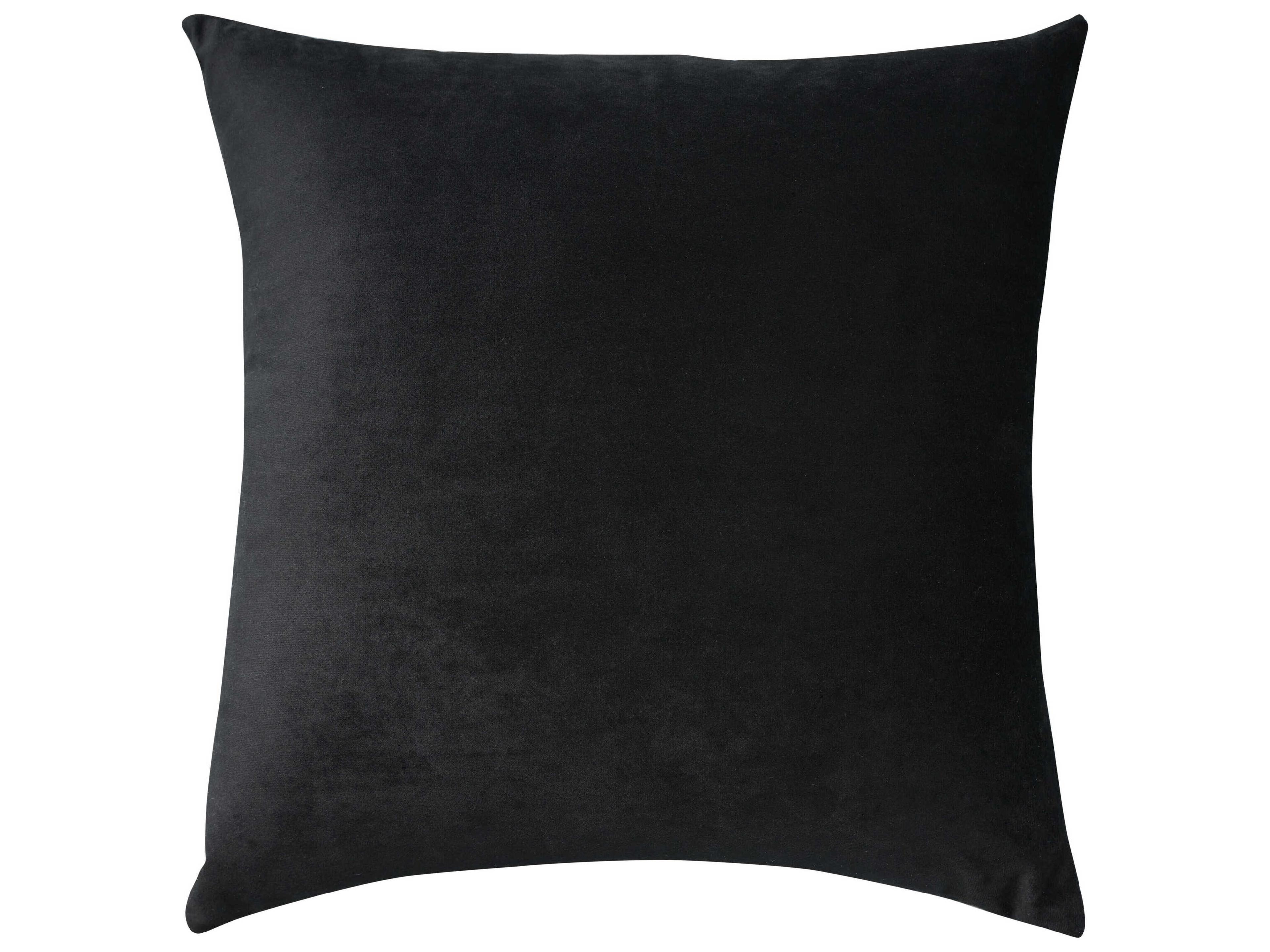 Nourison Sofia Black 18" x 18" Zebra Velvet Pillow