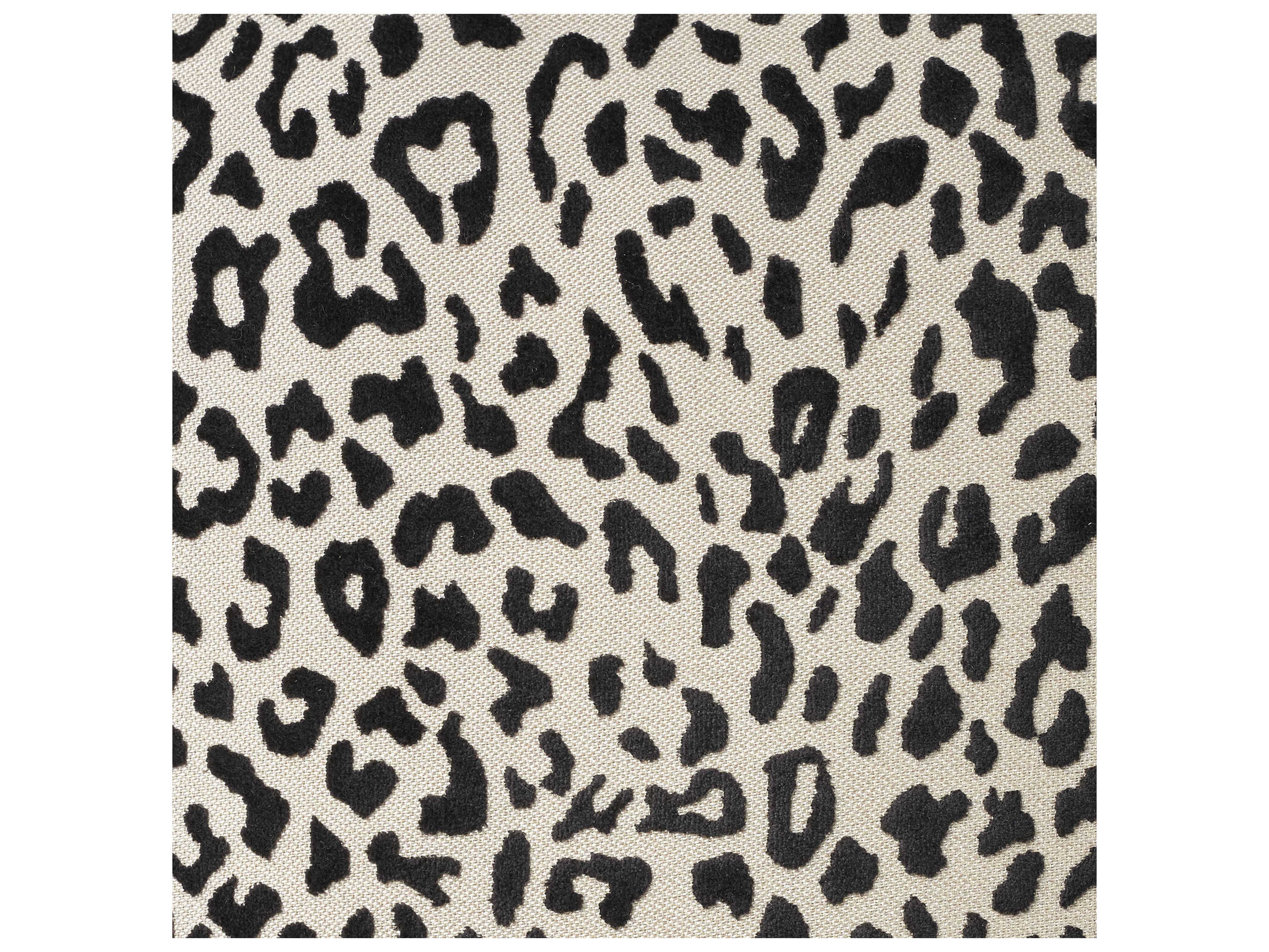 Nourison Sofia Black 18" x 18" Leopard Velvet Pillow