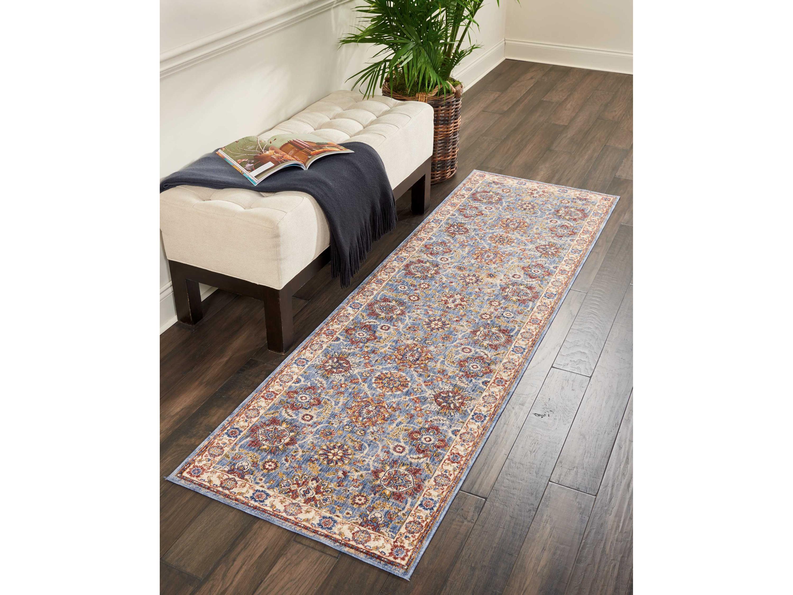 Nourison Lagos Bordered Runner Area Rug