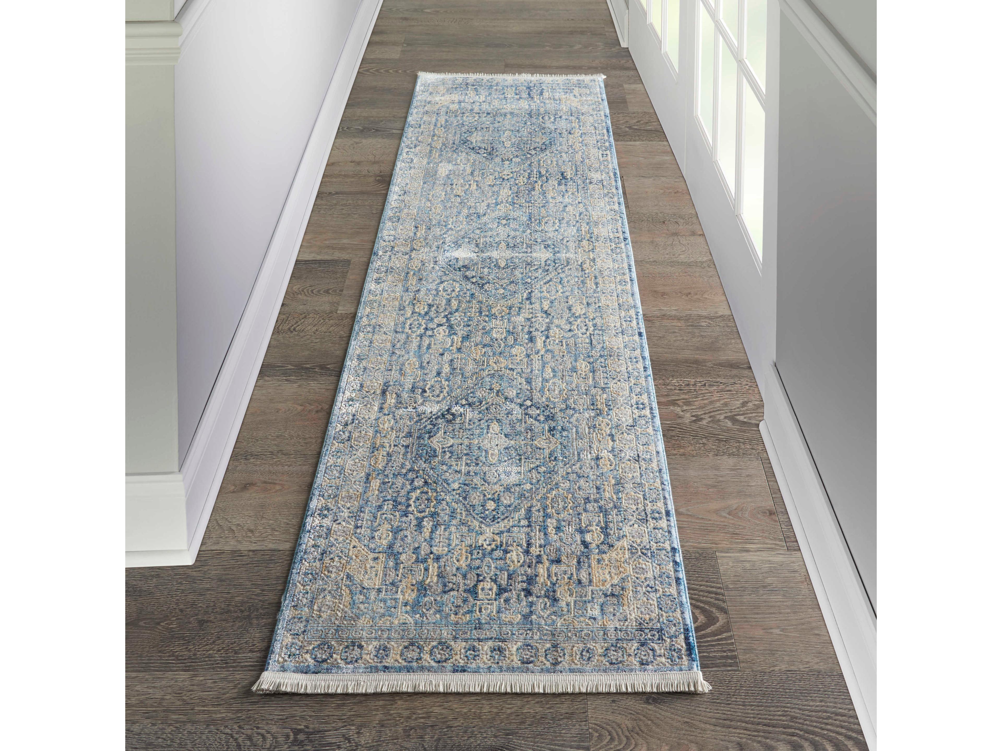 Nourison Lustrous Weave Bordered Runner Area Rug