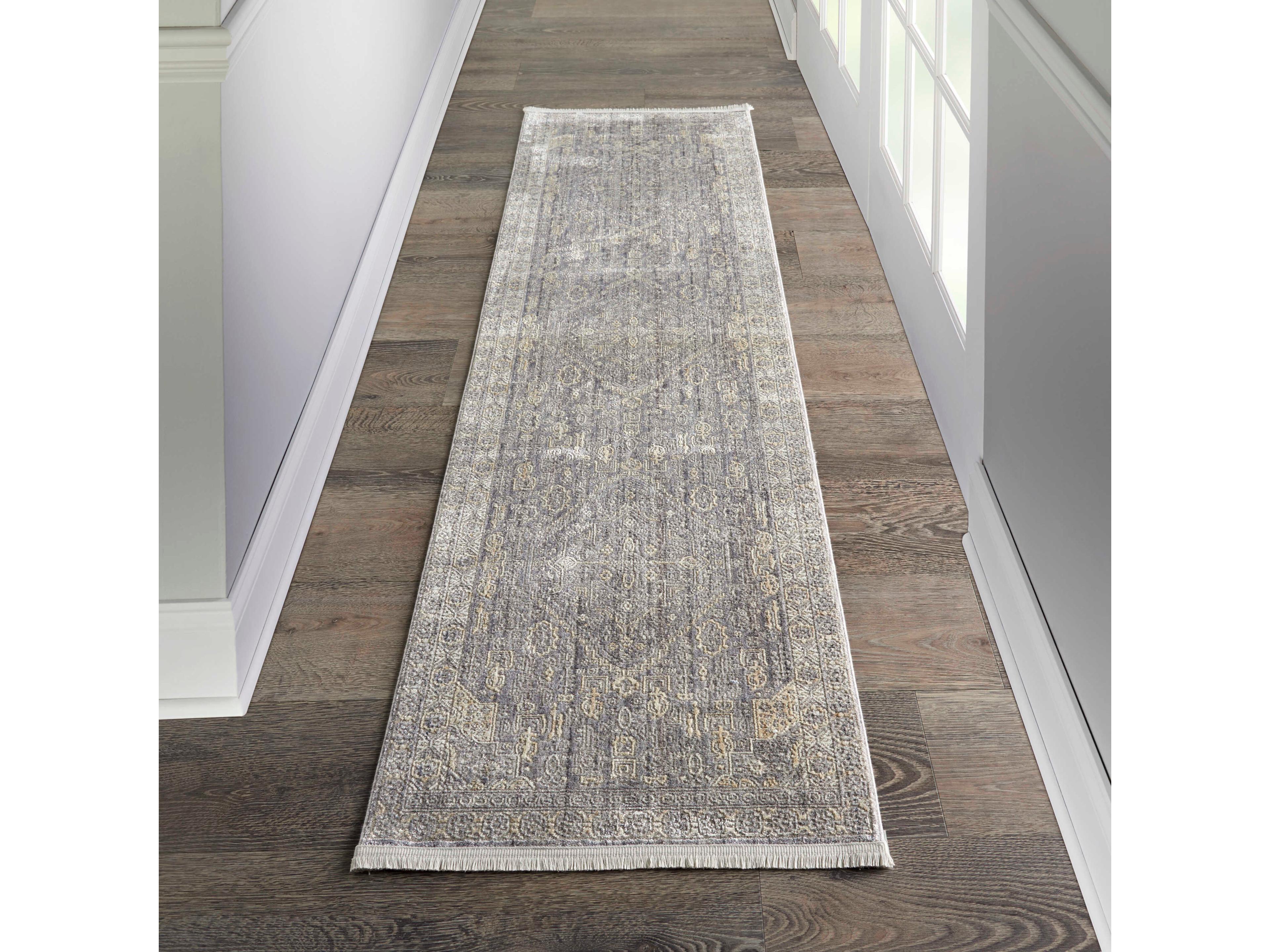 Nourison Lustrous Weave Bordered Runner Area Rug