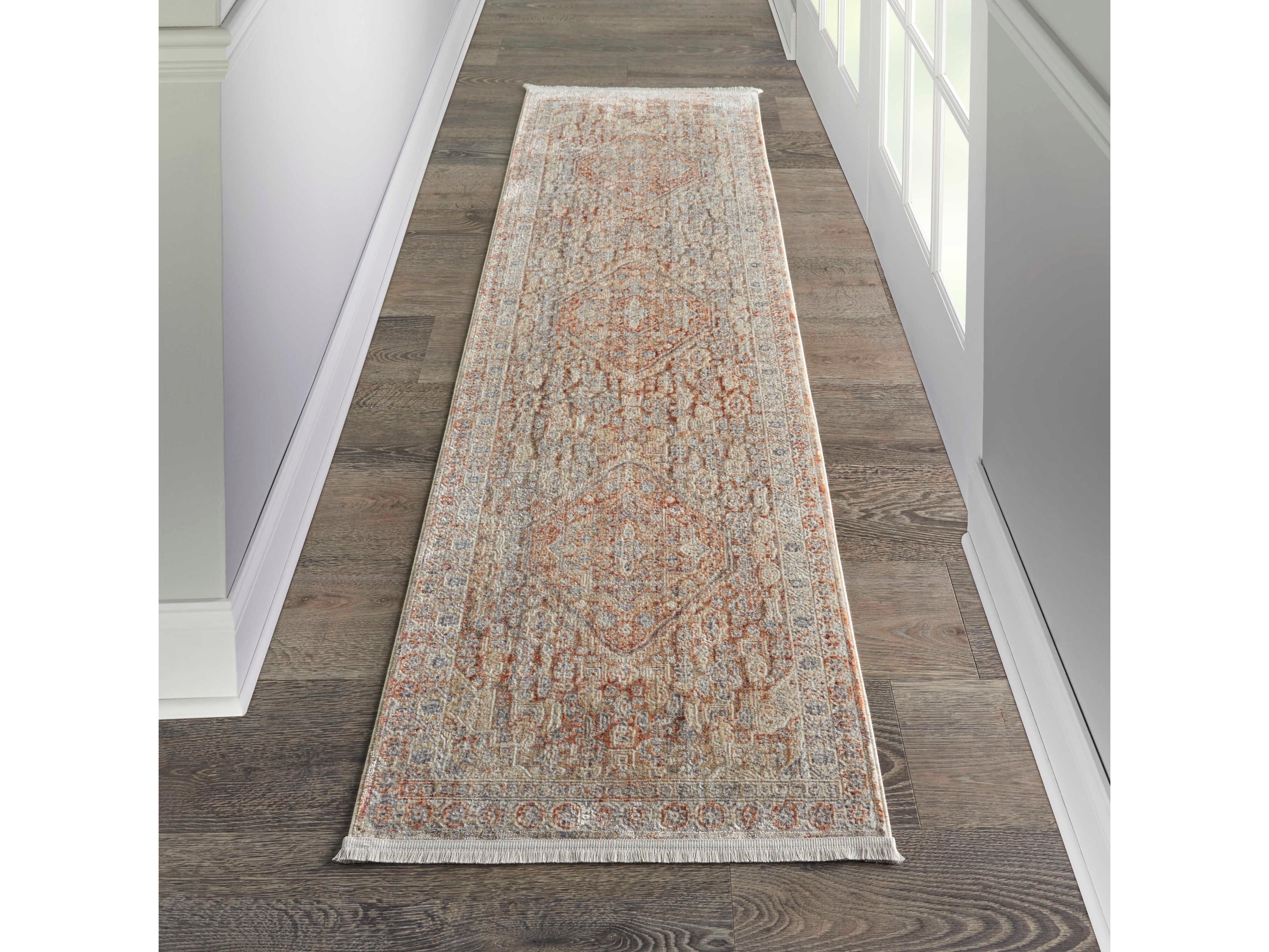 Nourison Lustrous Weave Bordered Runner Area Rug
