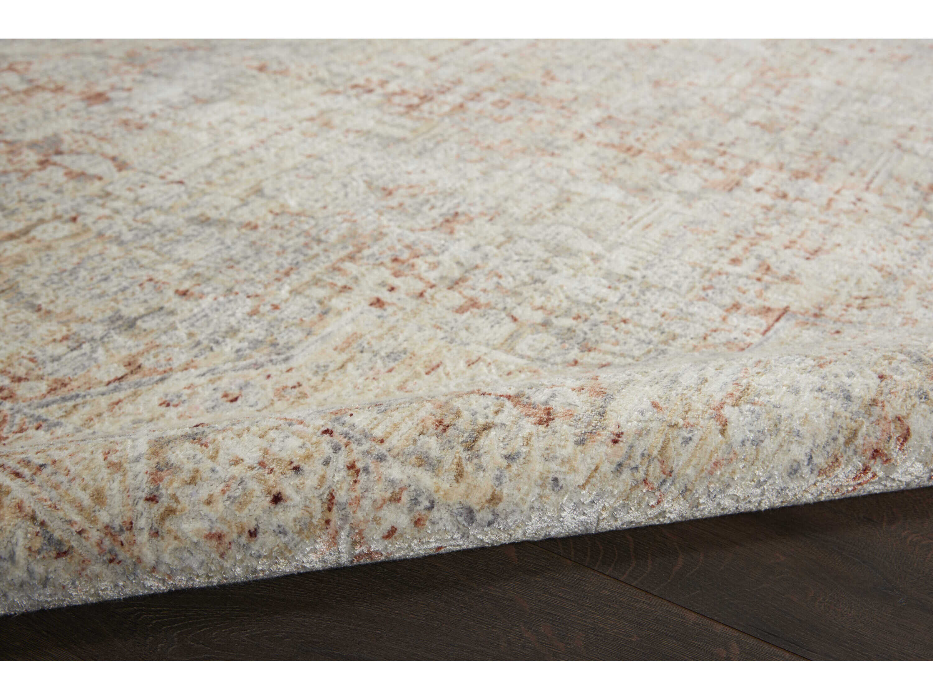 Nourison Lustrous Weave Bordered Runner Area Rug