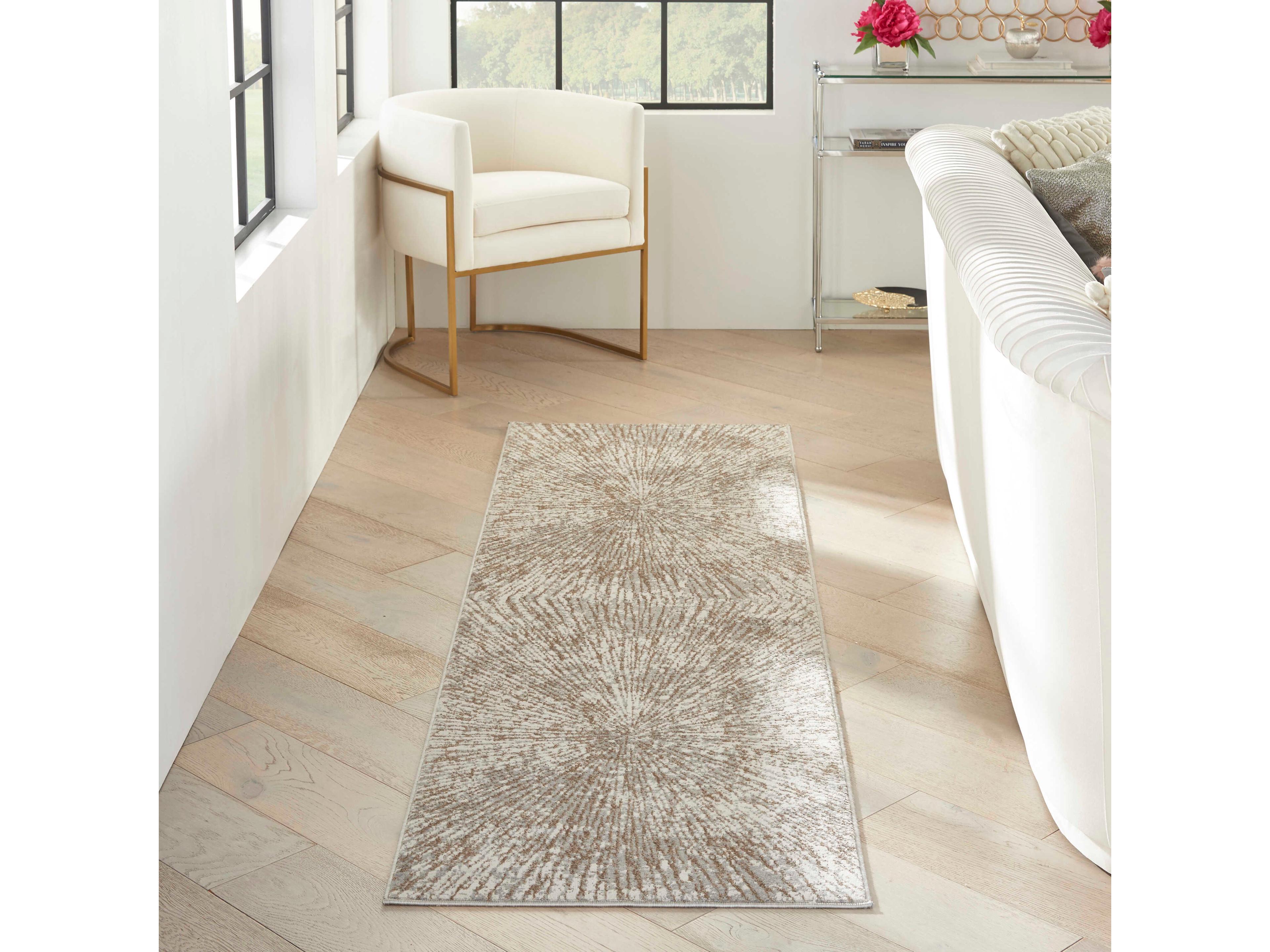 Nourison Metallic Abstract Runner Area Rug