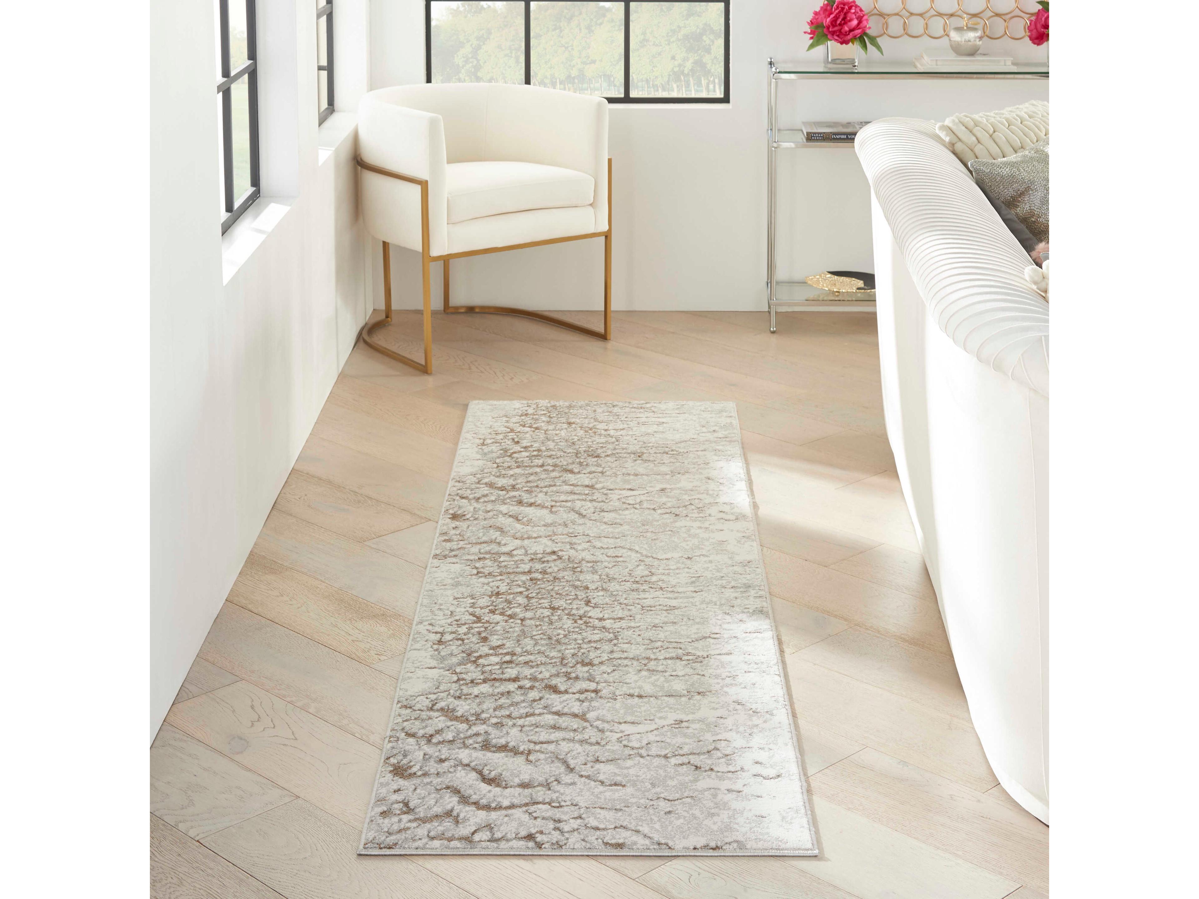 Nourison Metallic Abstract Runner Area Rug