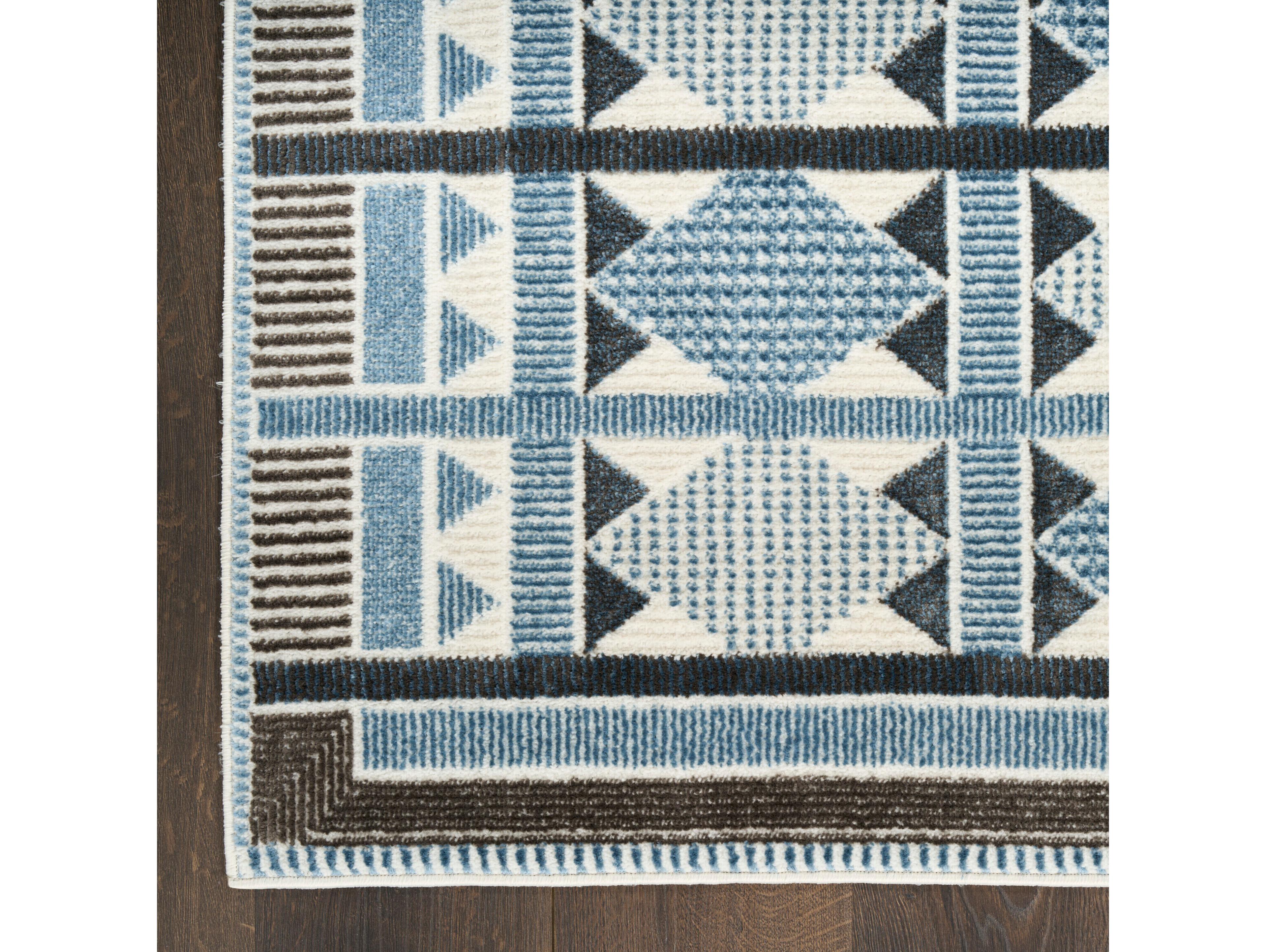 Nourison Nordic Geometric Runner Area Rug