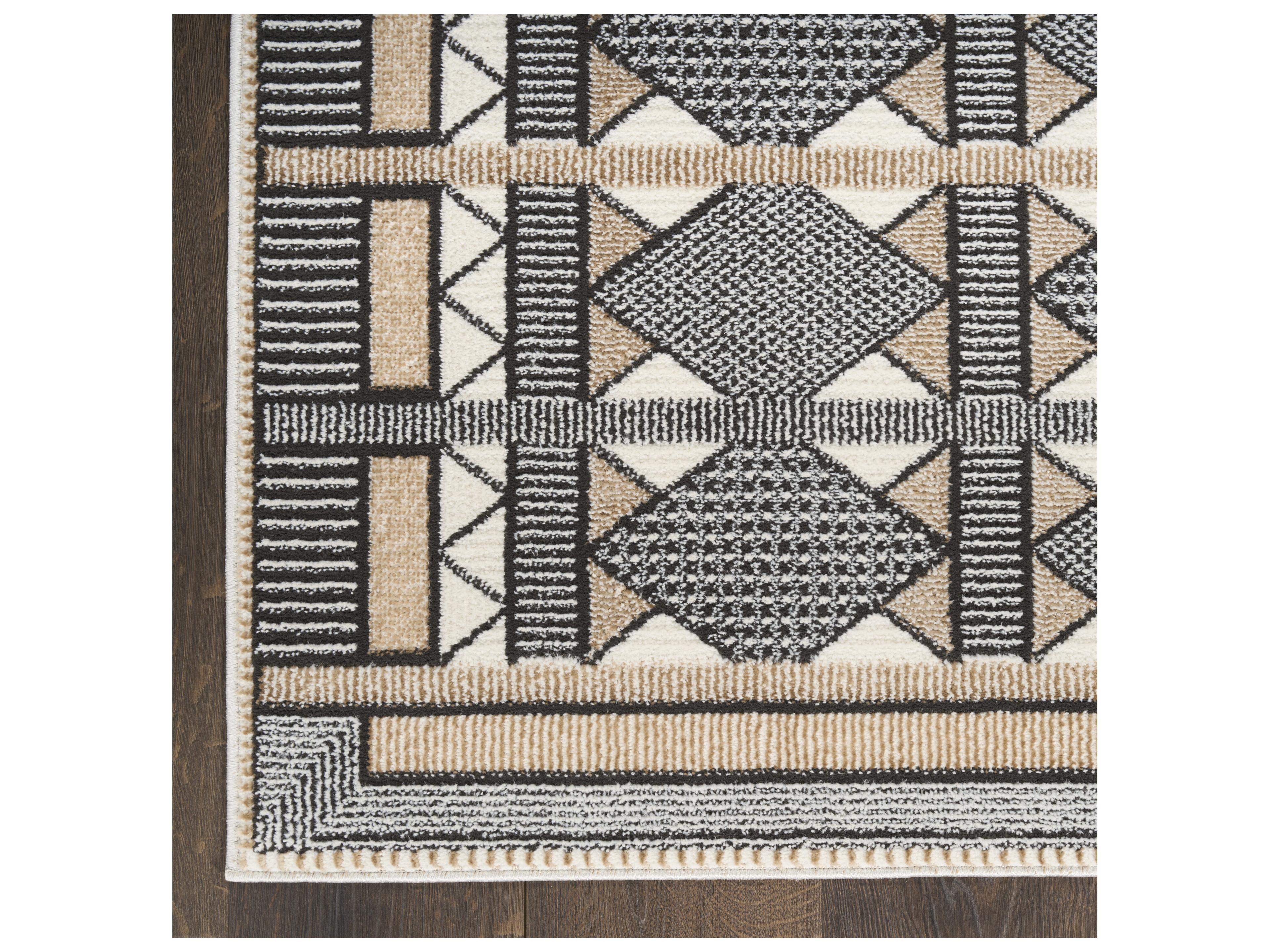 Nourison Nordic Geometric Runner Area Rug