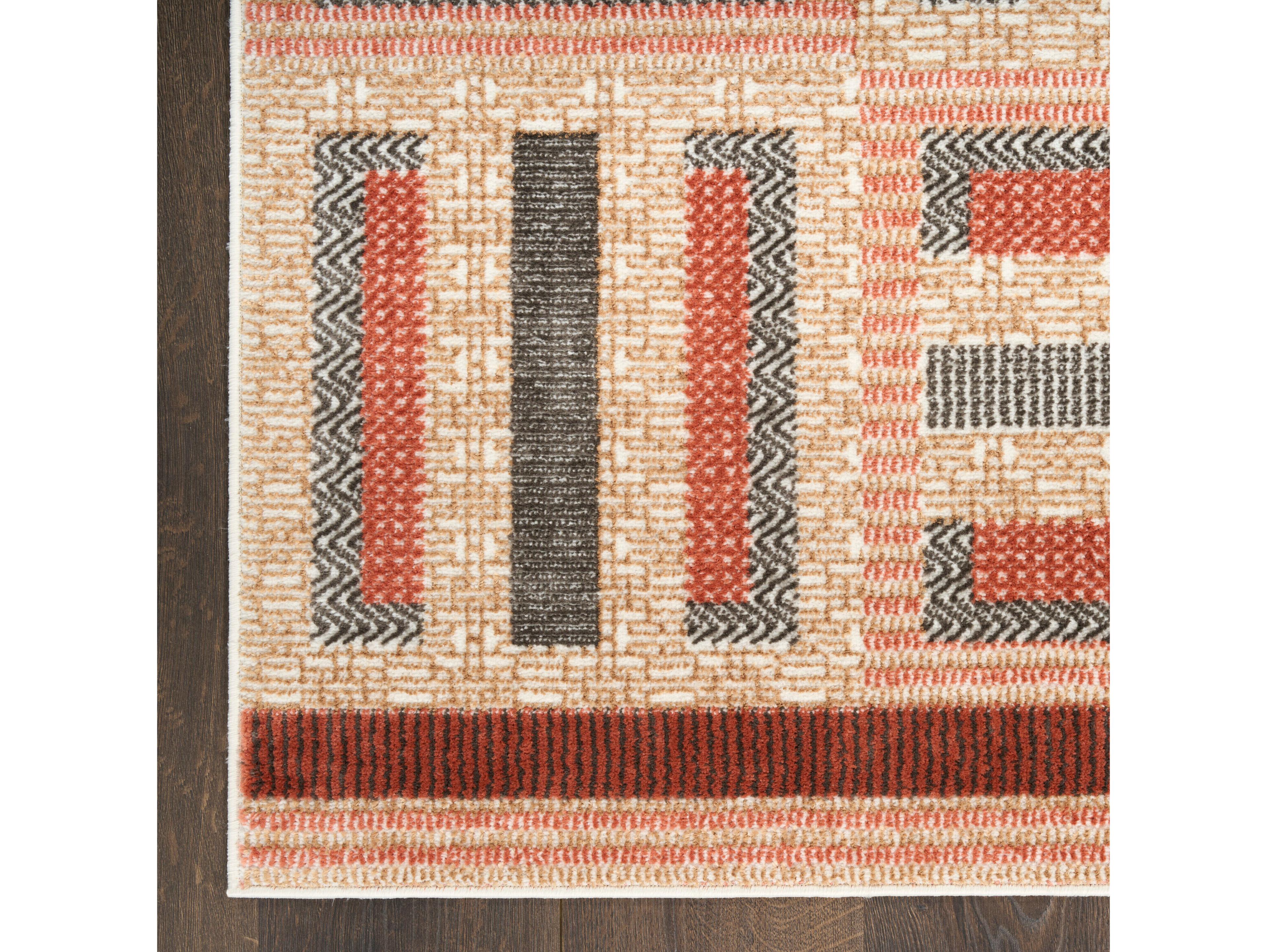 Nourison Nordic Geometric Runner Area Rug