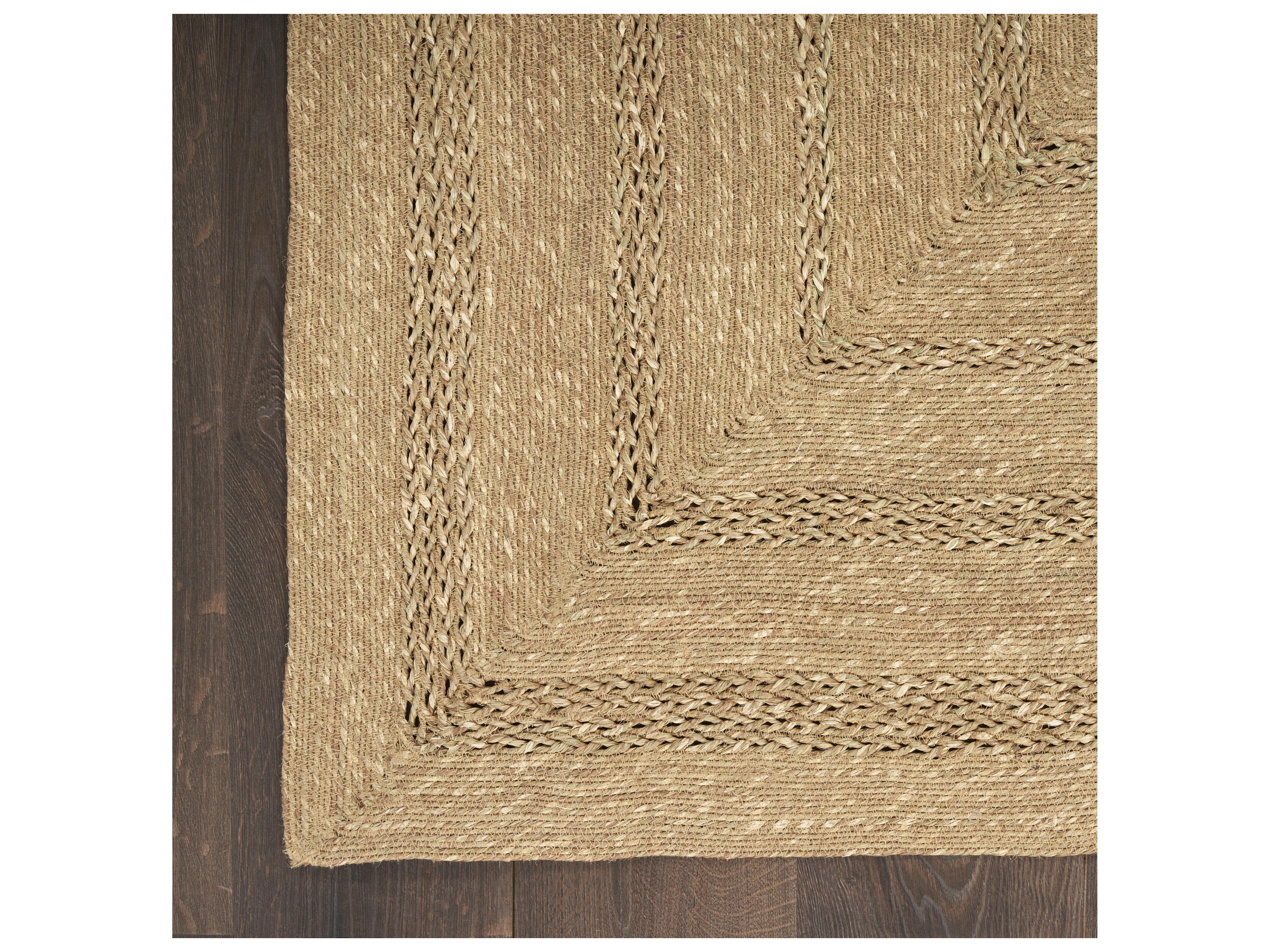 Nourison Natural Seagrass Geometric Runner Area Rug