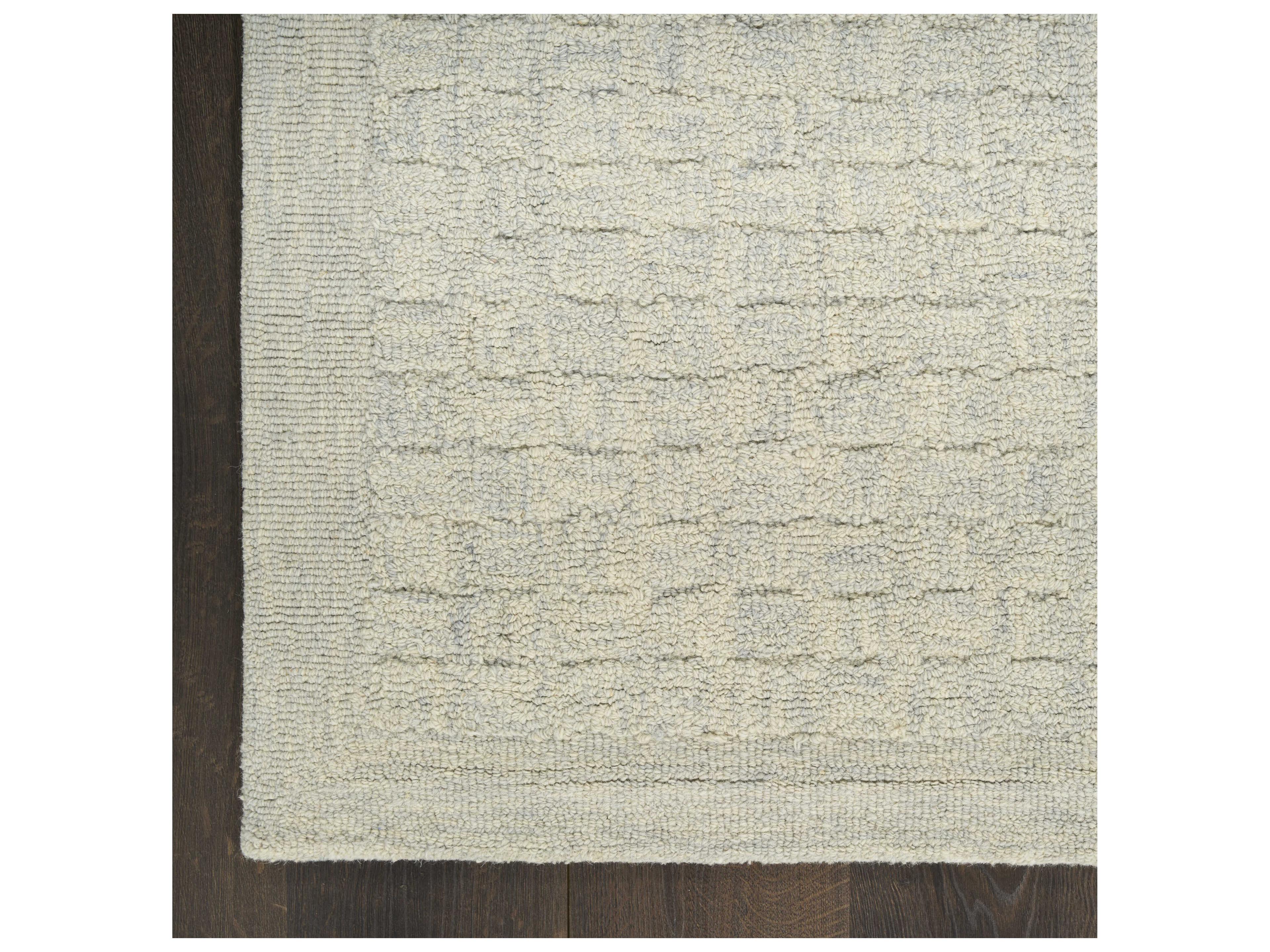 Nourison Pure Grids Bordered Runner Area Rug