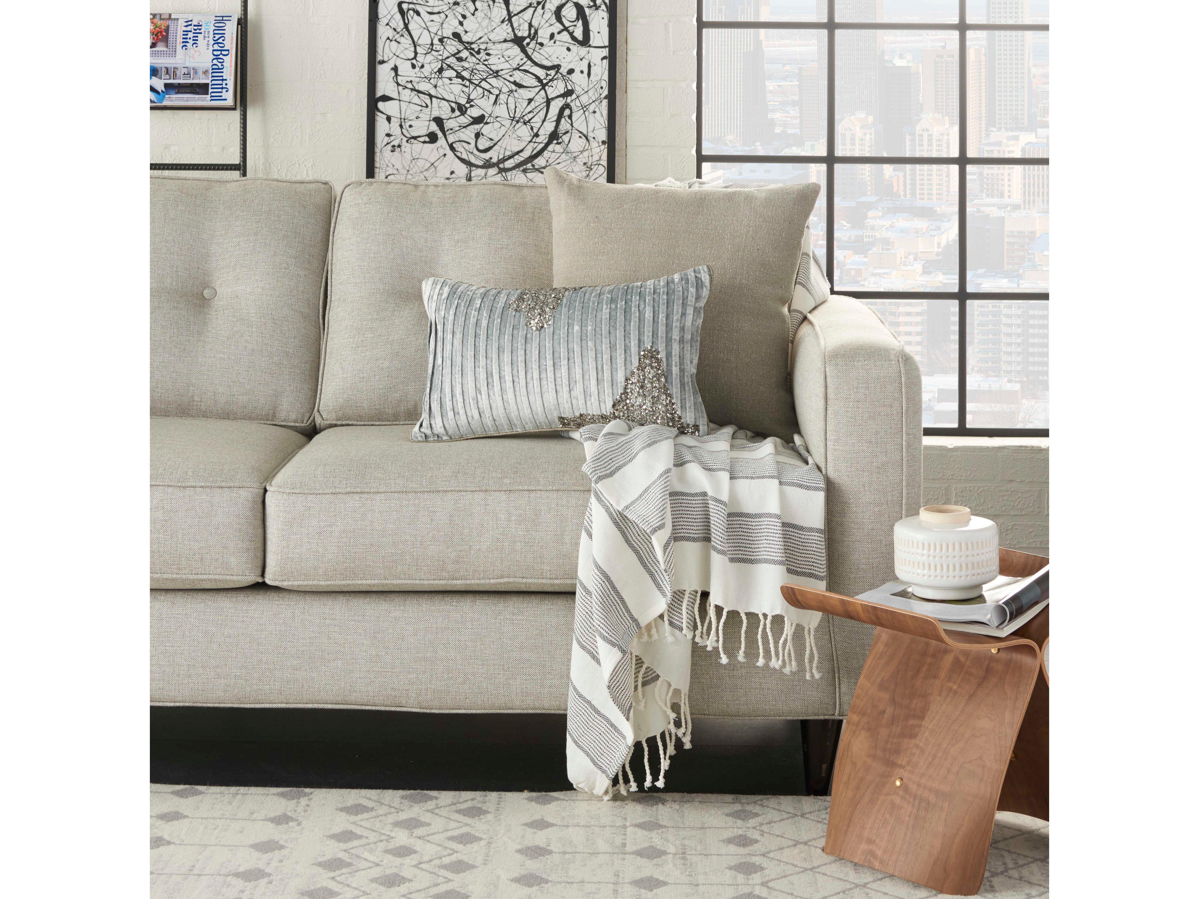 Nourison Mina Victory Sofia Beaded Pleated Pillow