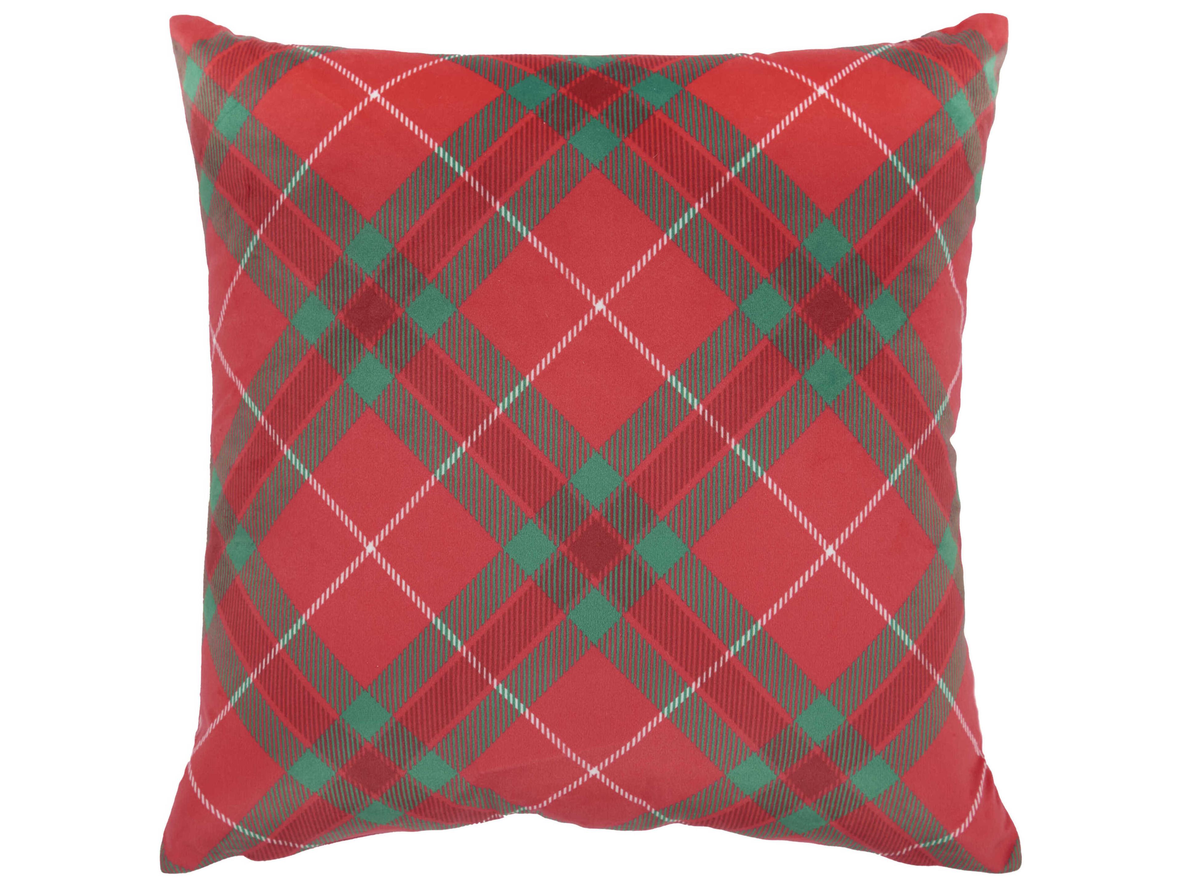 Nourison Peanuts Red 18" x 18" Light Up Peace Love Joy Pillow