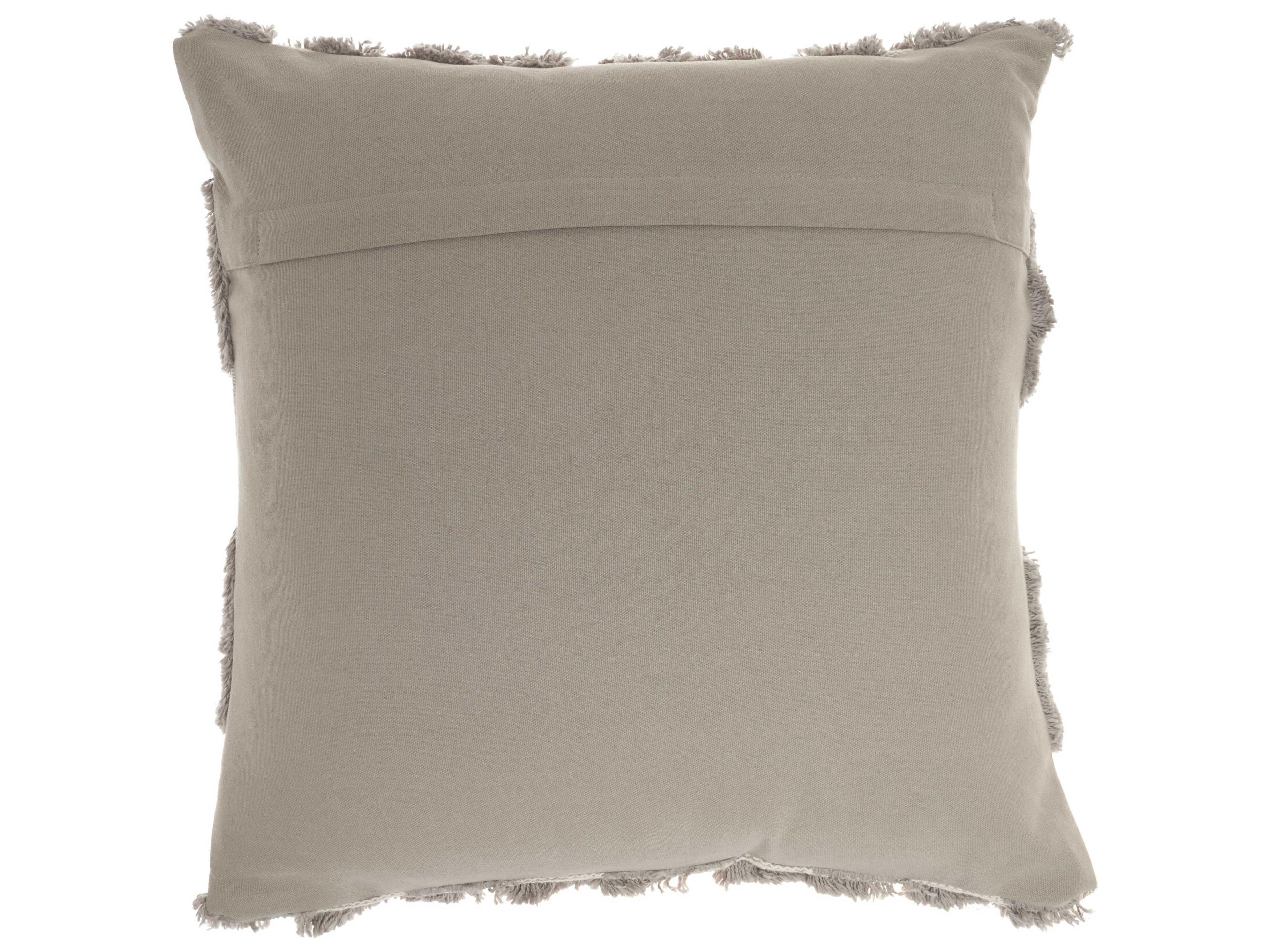 Nourison Nicole Curtis Pillow Light Grey 18" x 18" Pillow