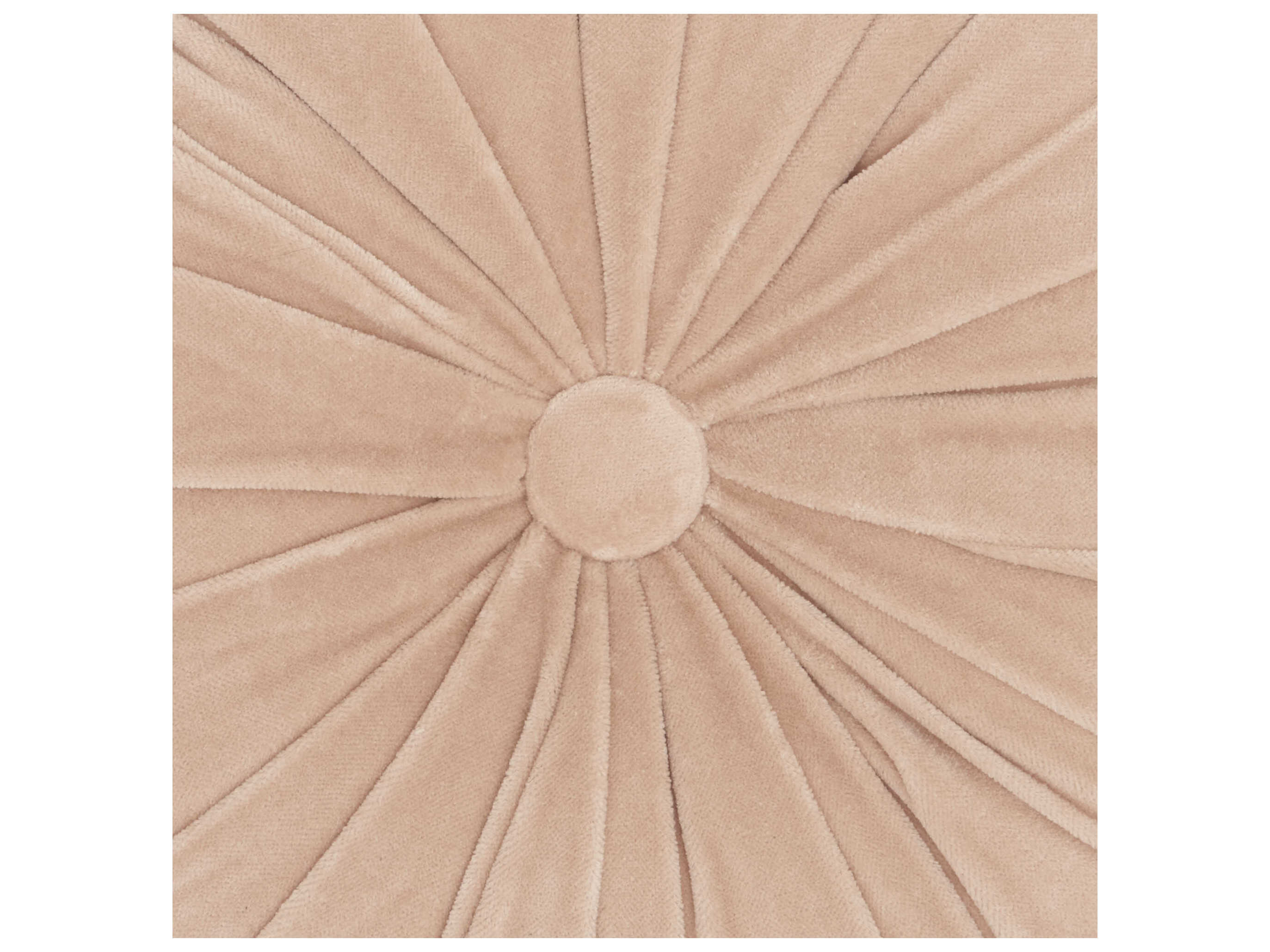 Nourison Sofia Blush 16" x 16" Round Ruched Velvet Pillow