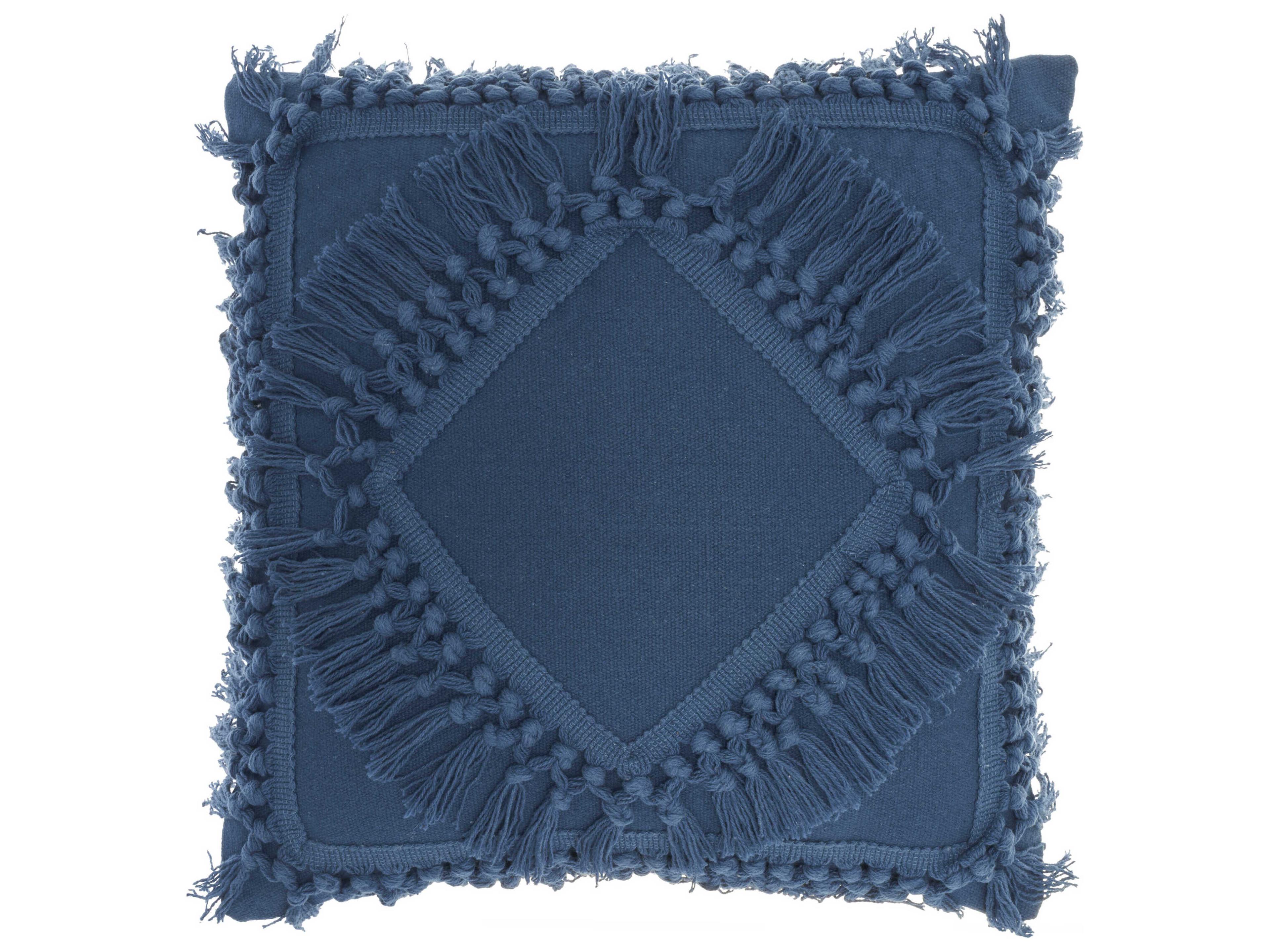 Nourison Nicole Curtis Pillow Navy 18" x 18" Pillow