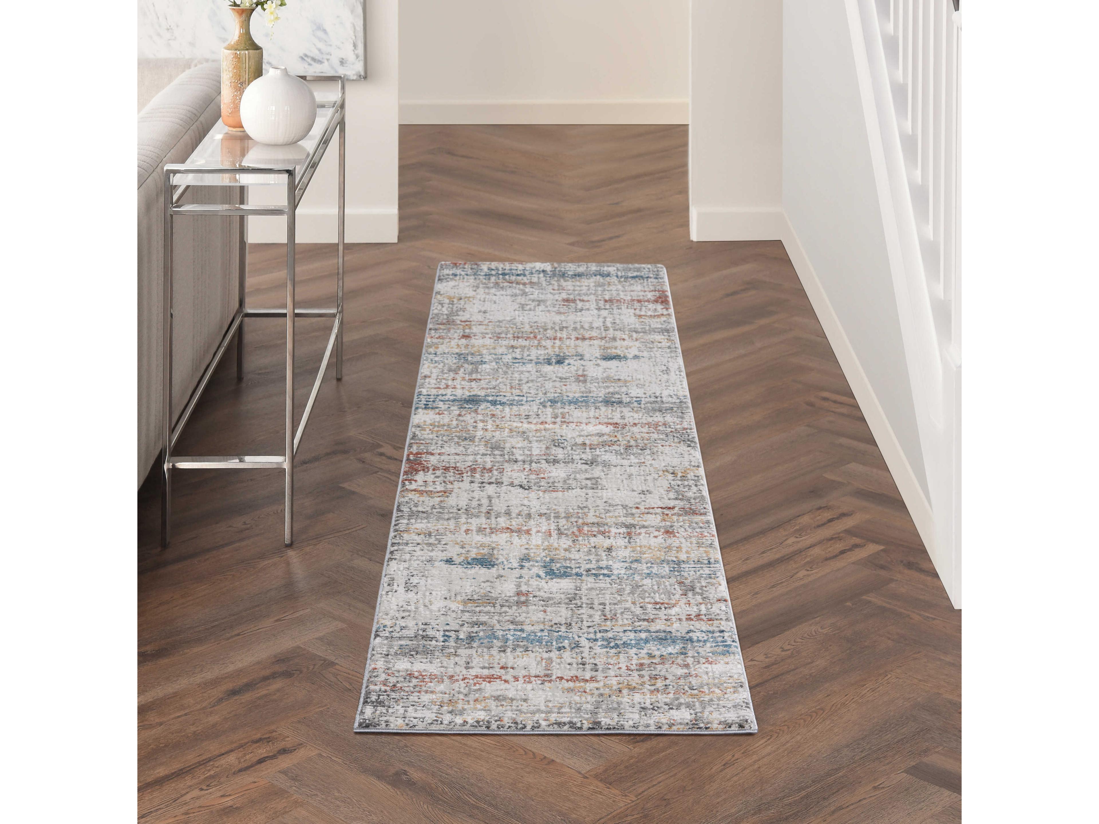 Nourison Rustic Textures Abstract Runner Area Rug
