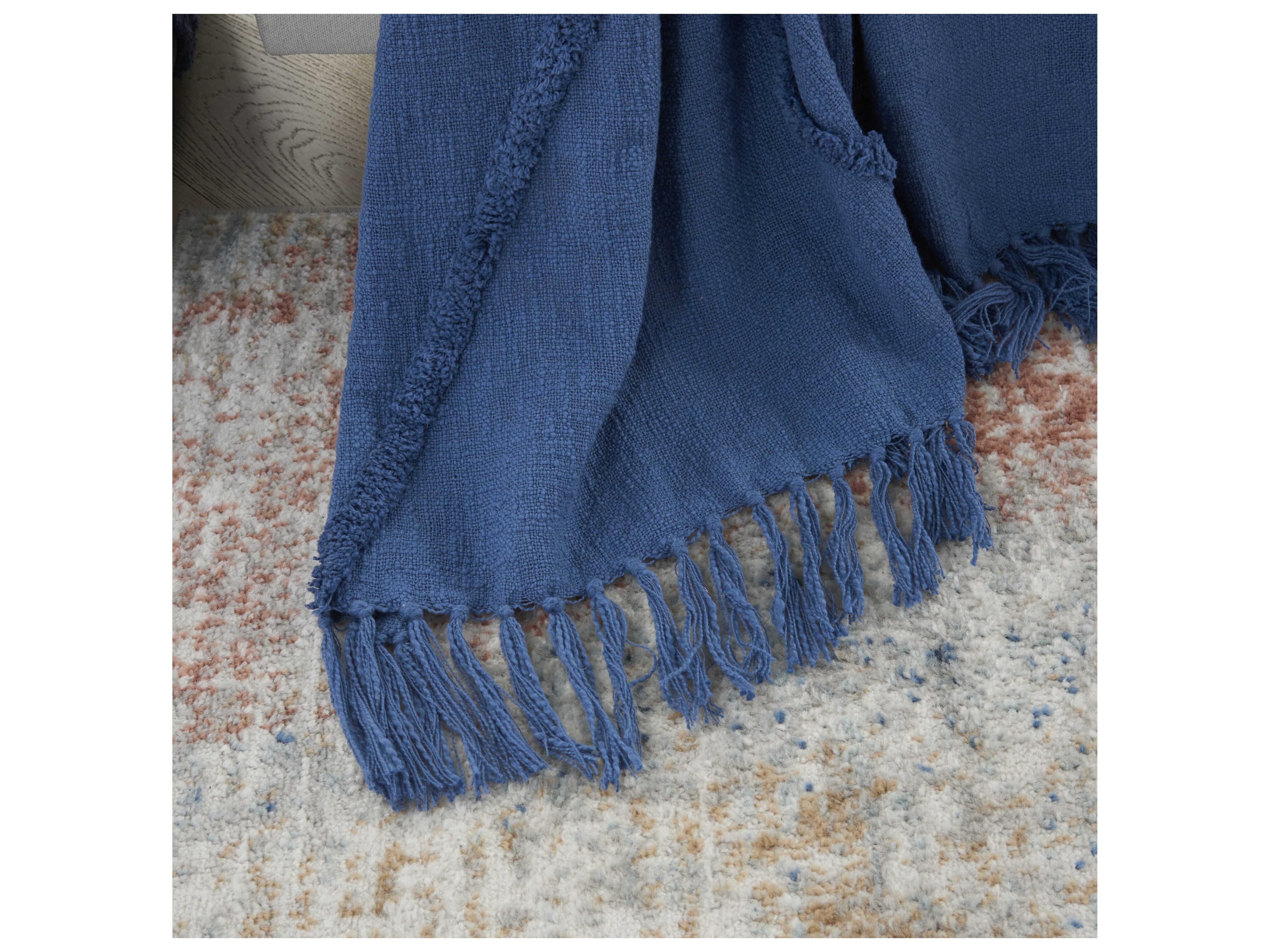 Nourison Life Styles Blue Throw Blanket
