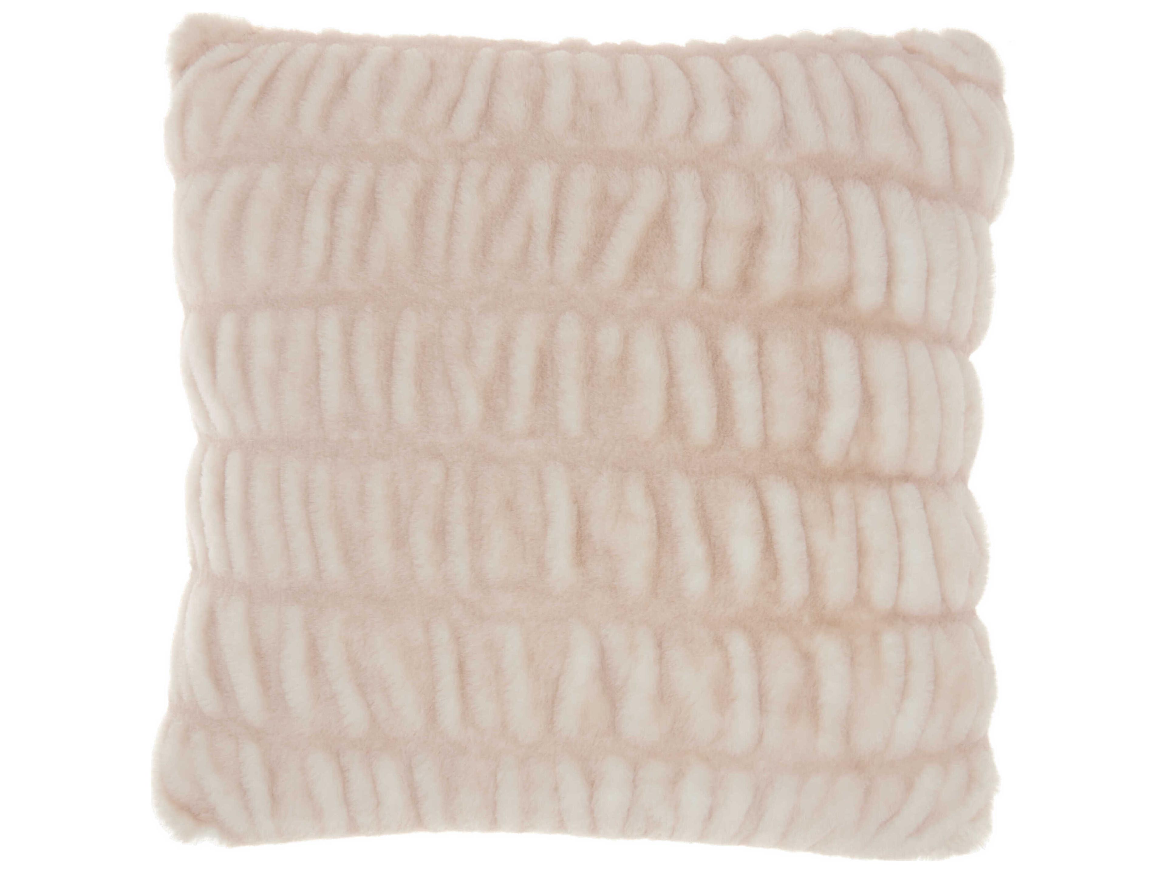 Nourison Faux Fur Blush 20" x 20" Pillow