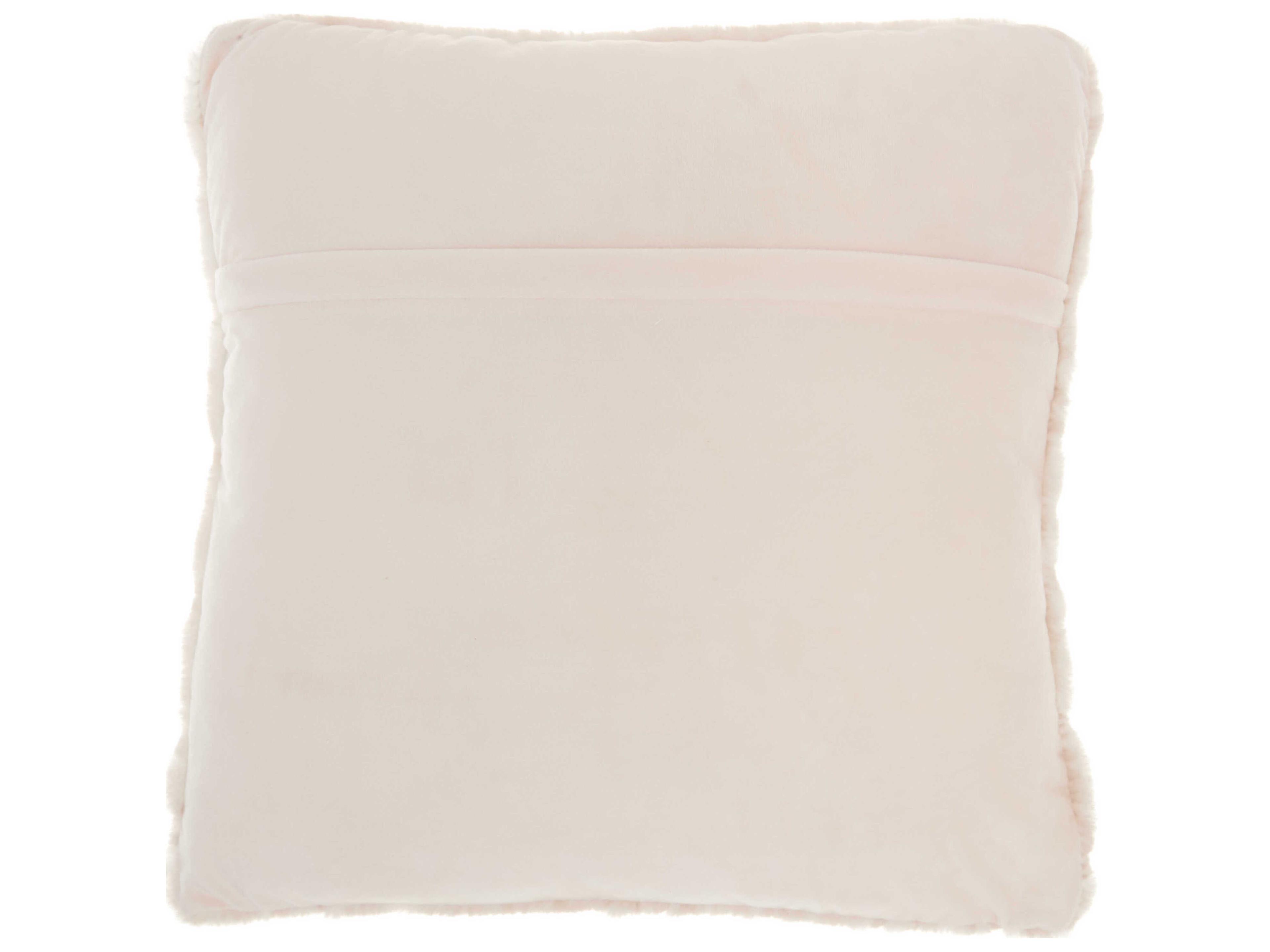 Nourison Faux Fur Blush 20" x 20" Pillow