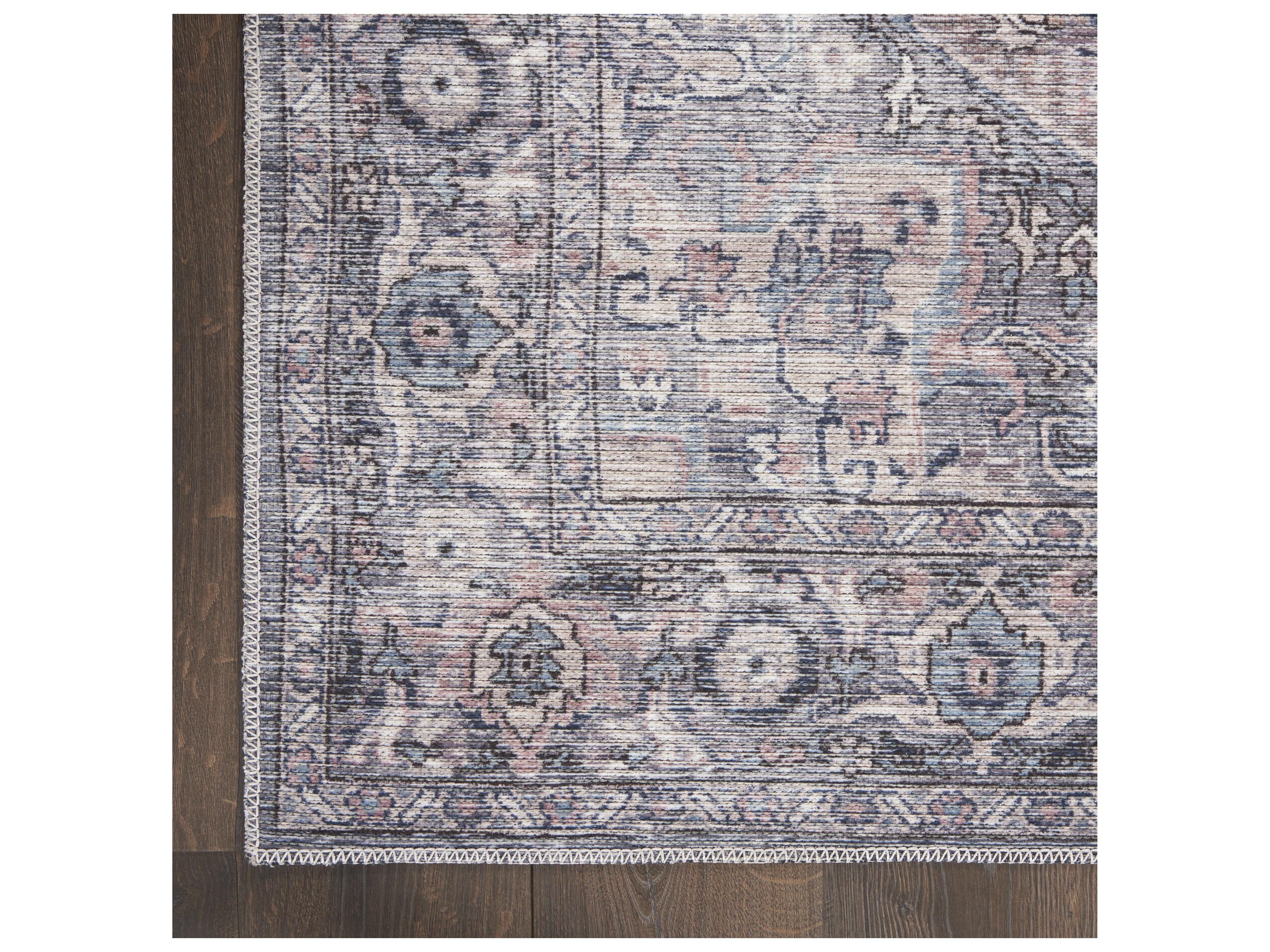 Nourison Machine Washable Series-1 Bordered Runner Area Rug