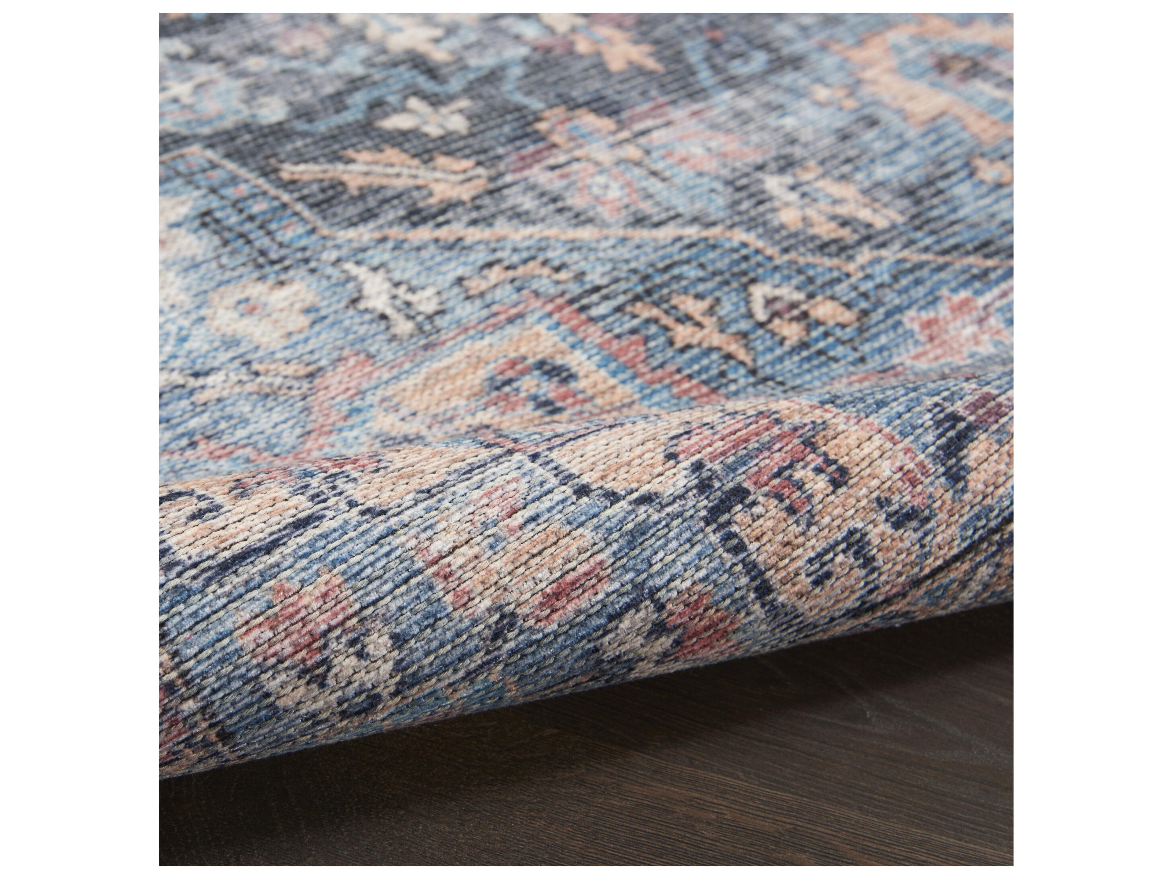 Nourison Machine Washable Series-1 Bordered Runner Area Rug