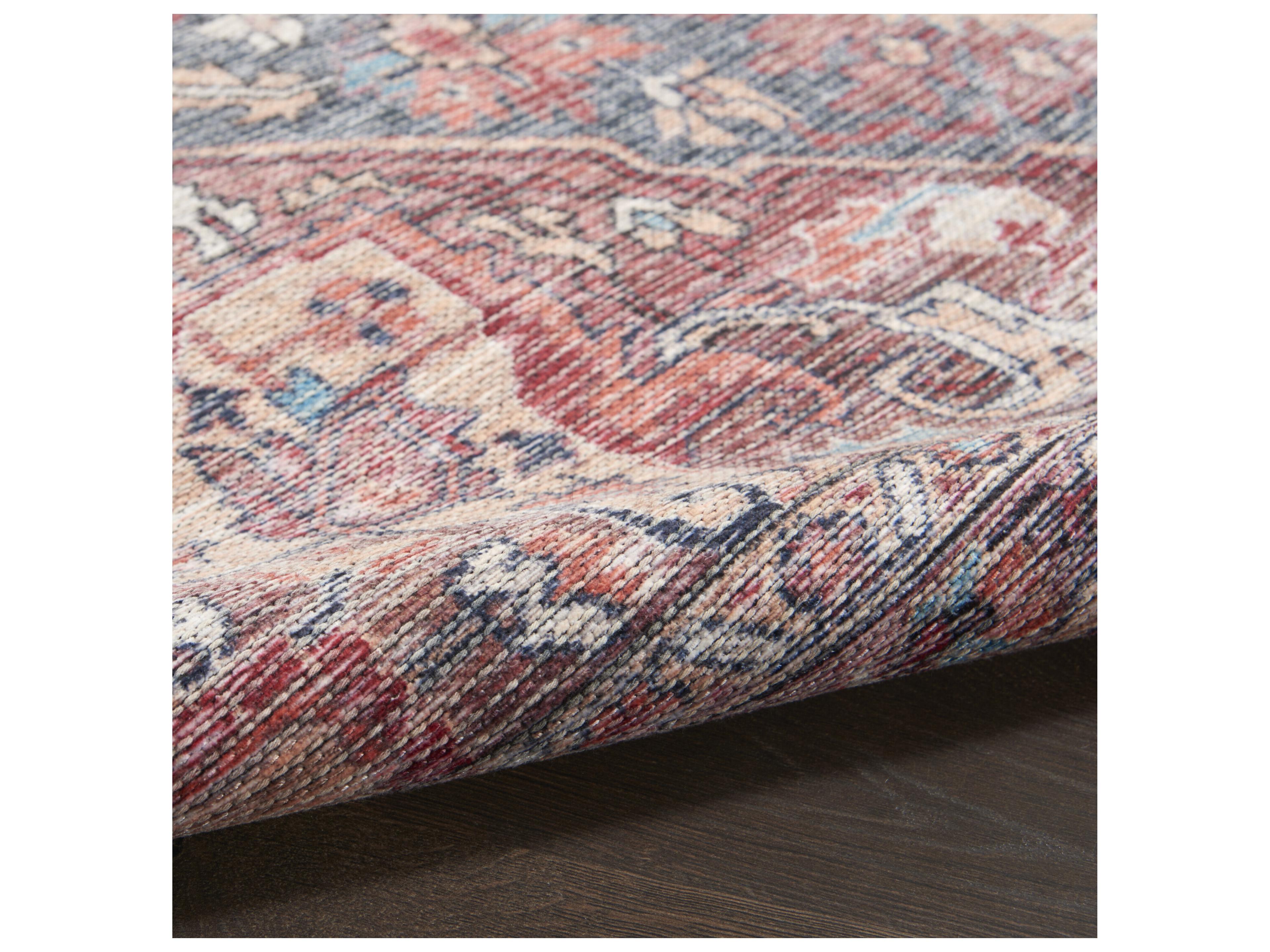 Nourison Machine Washable Series-1 Bordered Runner Area Rug