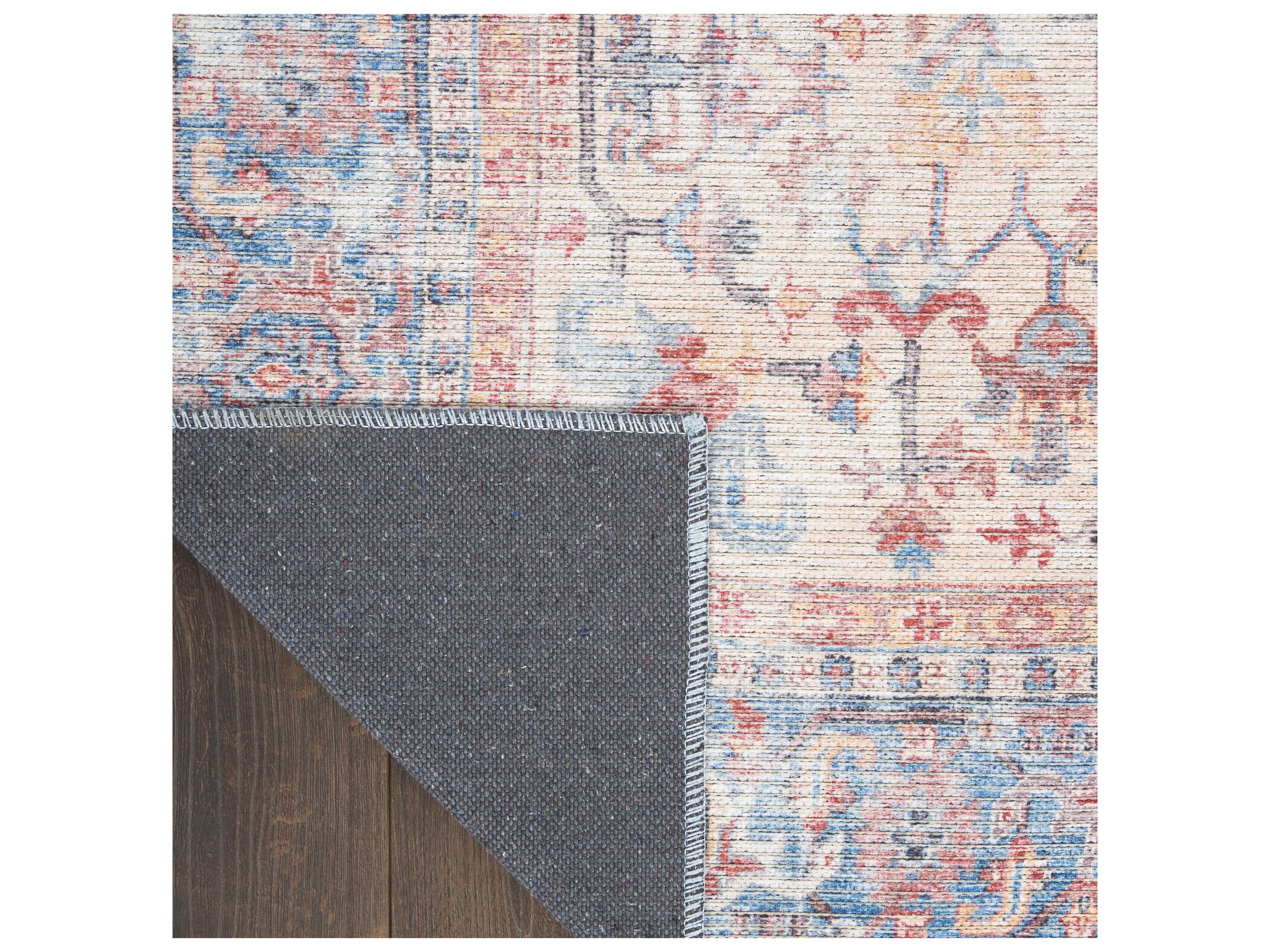 Nourison Machine Washable Series-1 Bordered Runner Area Rug