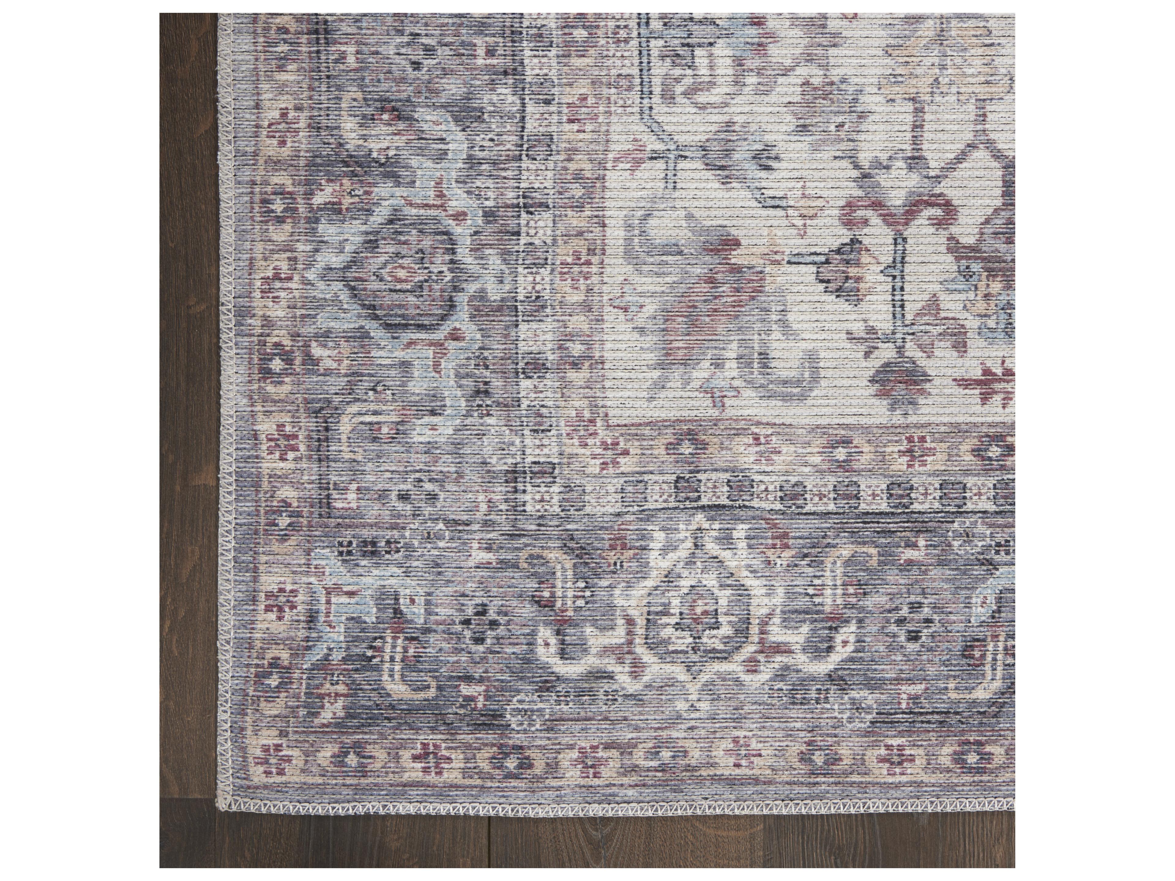 Nourison Machine Washable Series-1 Bordered Runner Area Rug