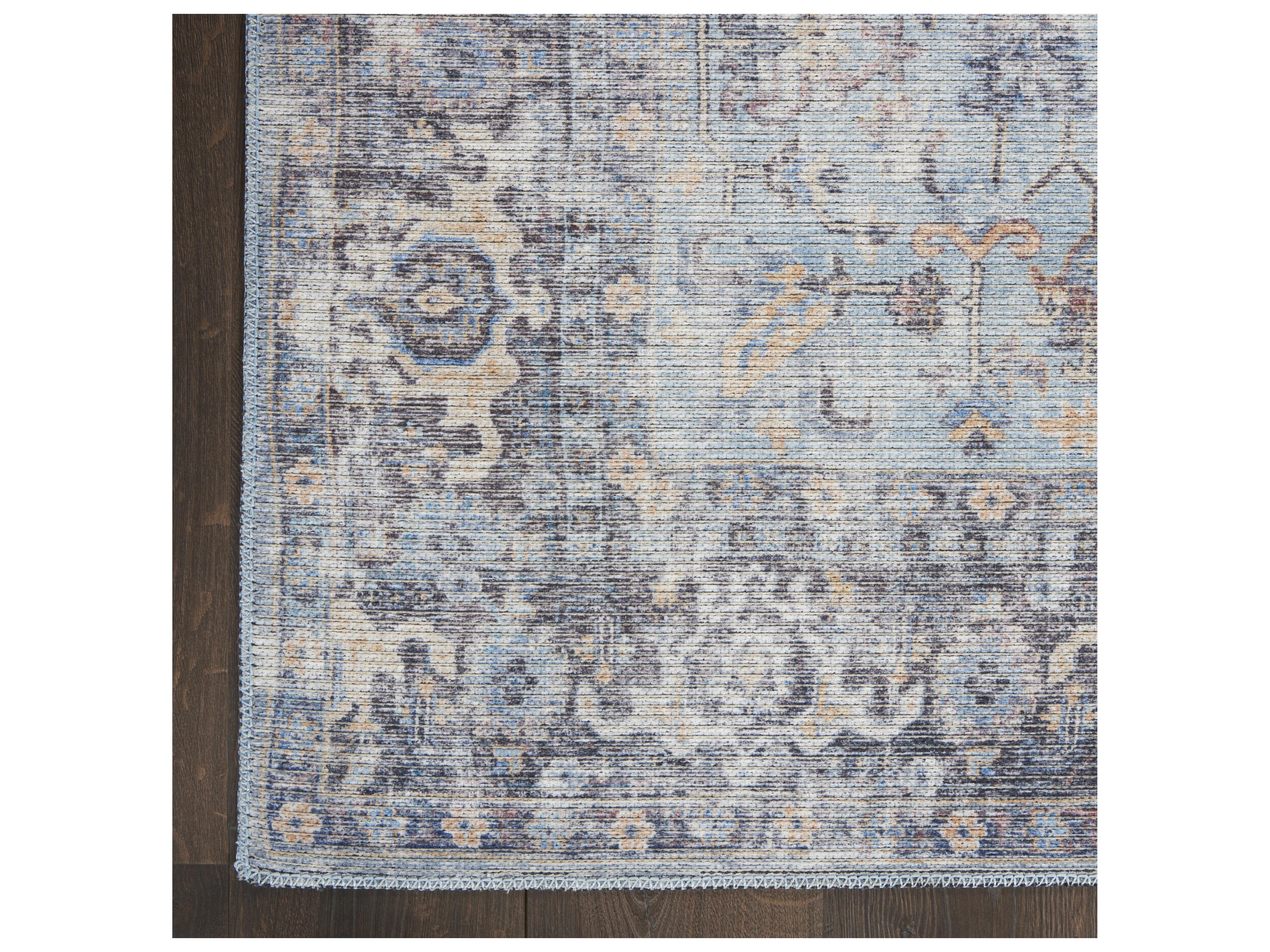 Nourison Machine Washable Series-1 Bordered Runner Area Rug