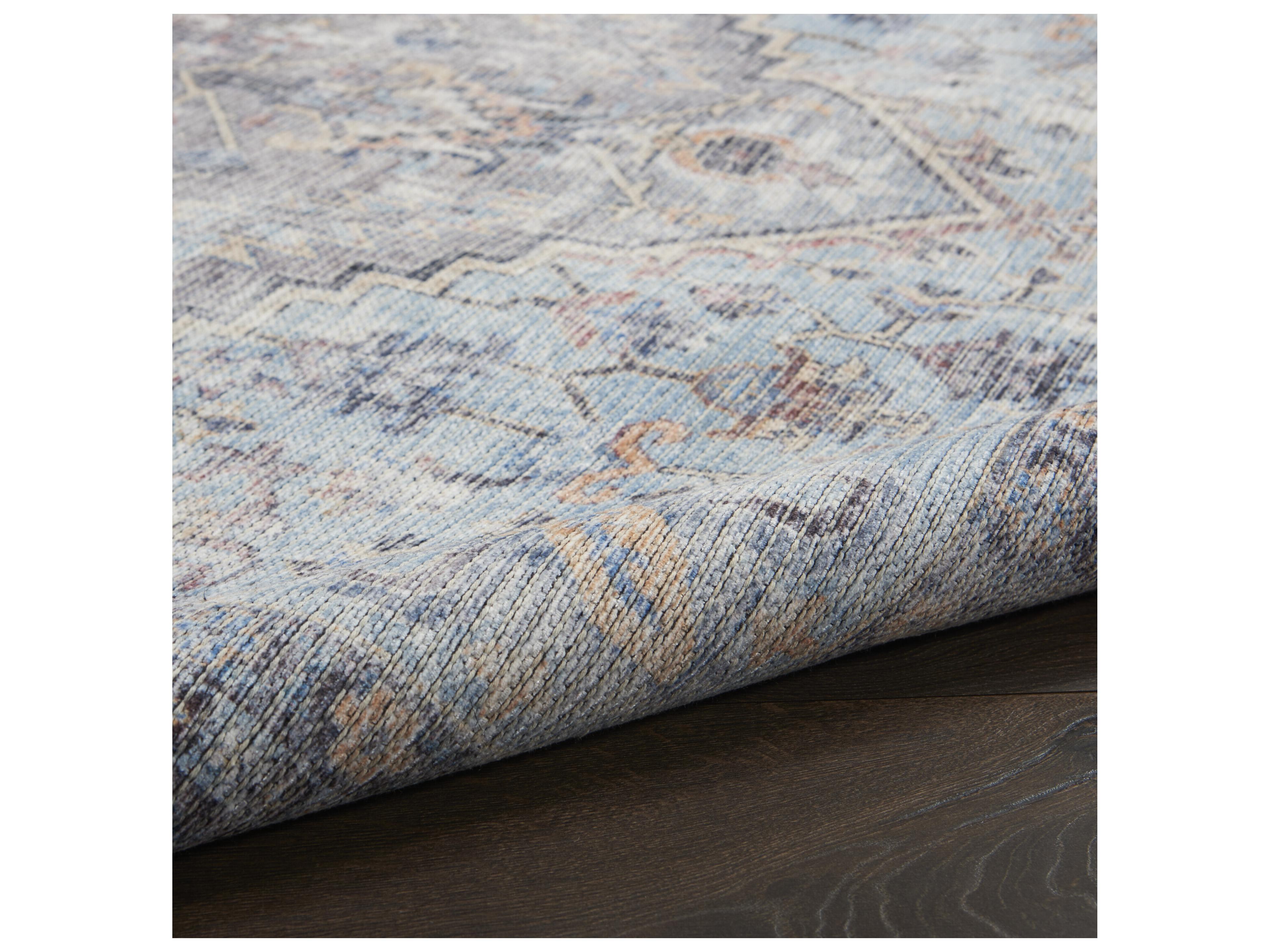 Nourison Machine Washable Series-1 Bordered Runner Area Rug