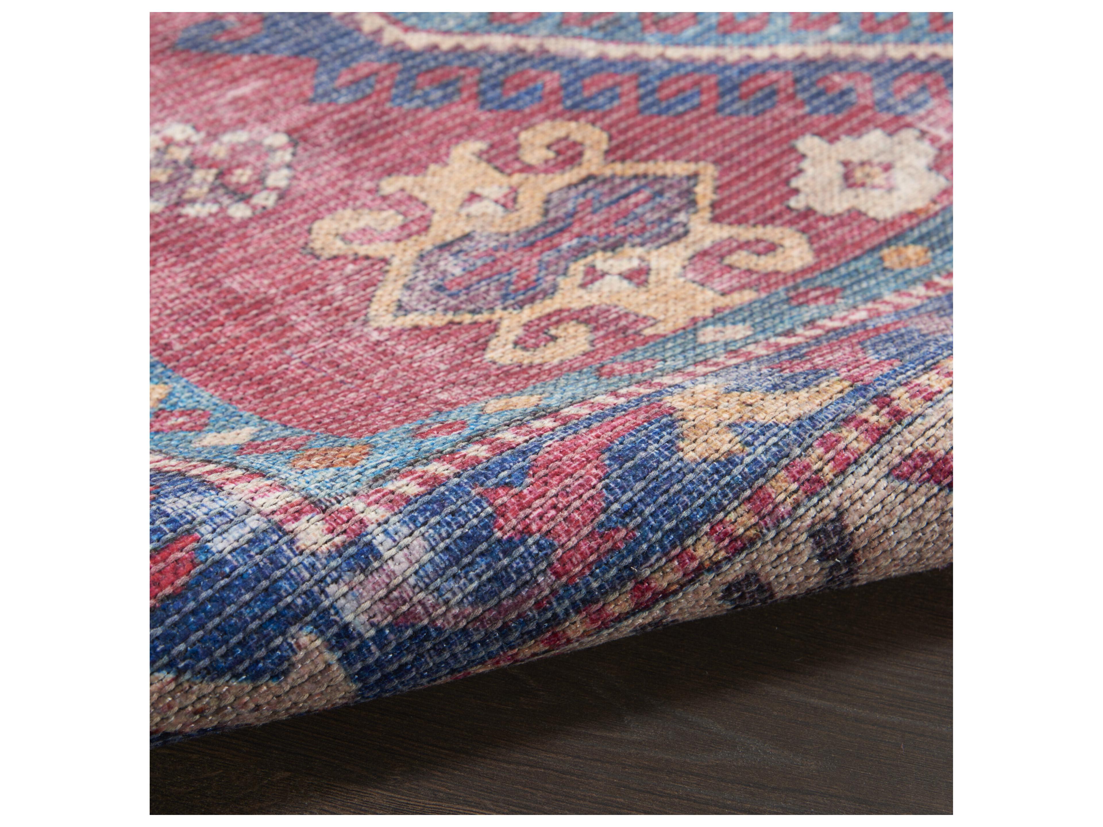 Nourison Machine Washable Series-1 Bordered Runner Area Rug