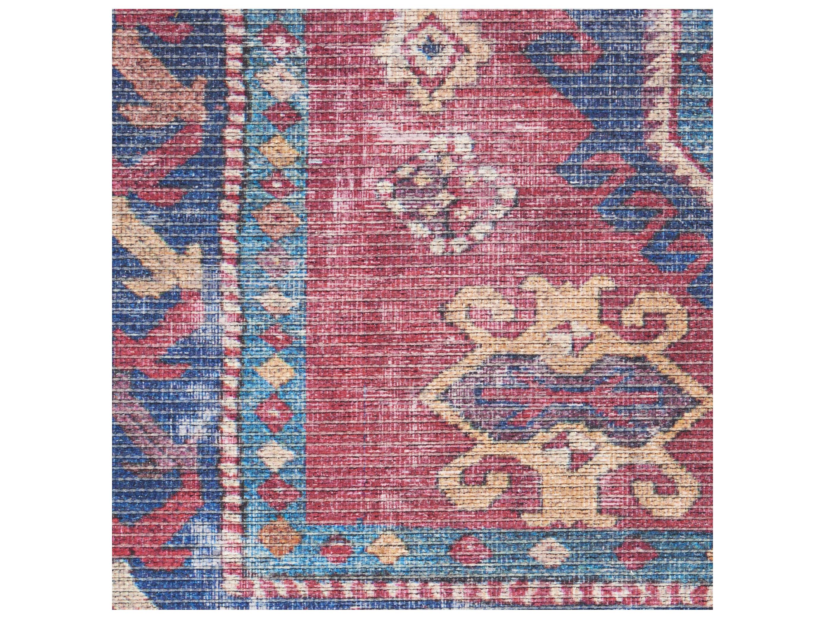 Nourison Machine Washable Series-1 Bordered Runner Area Rug