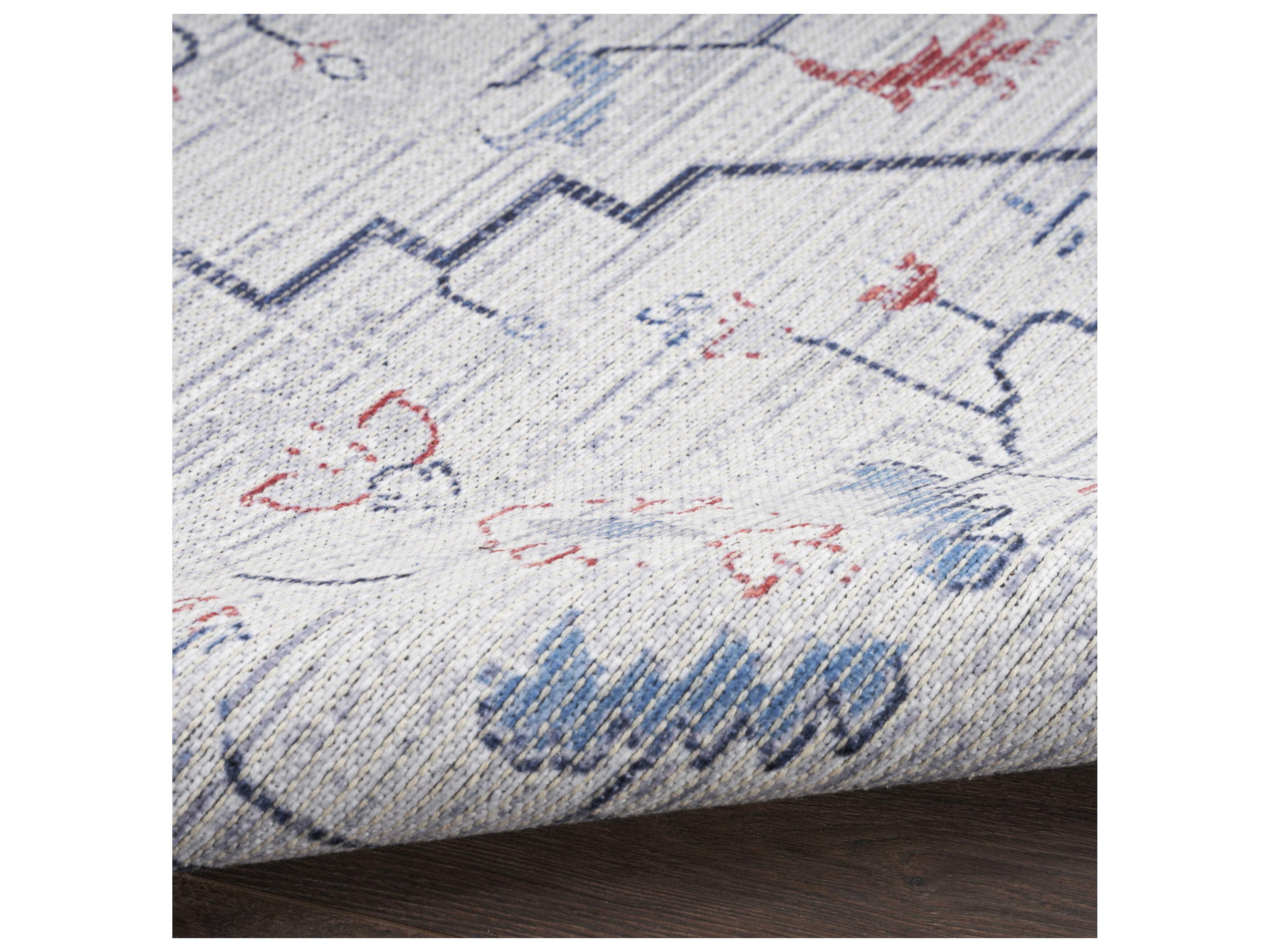 Nourison Machine Washable Series 1 Bordered Runner Area Rug