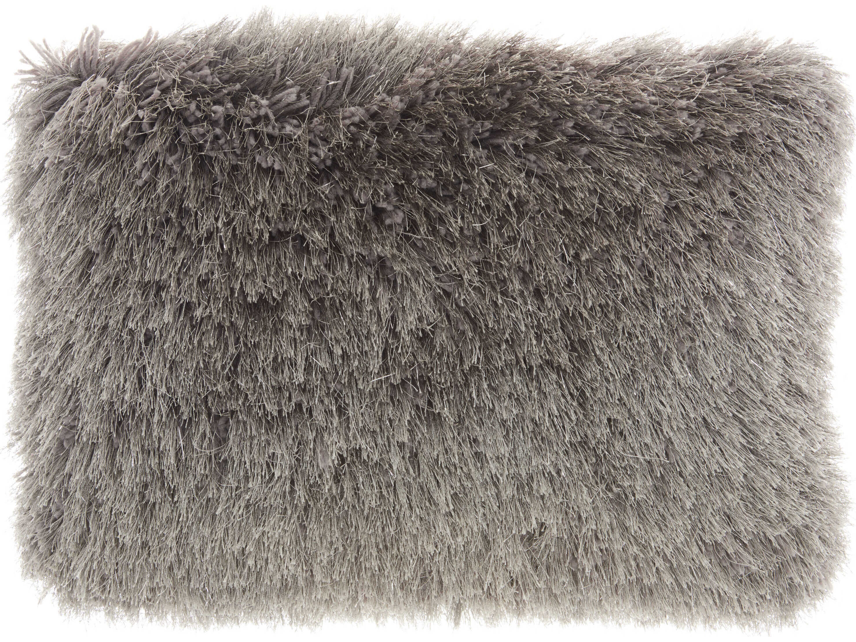 Nourison Shag Charcoal Pillow