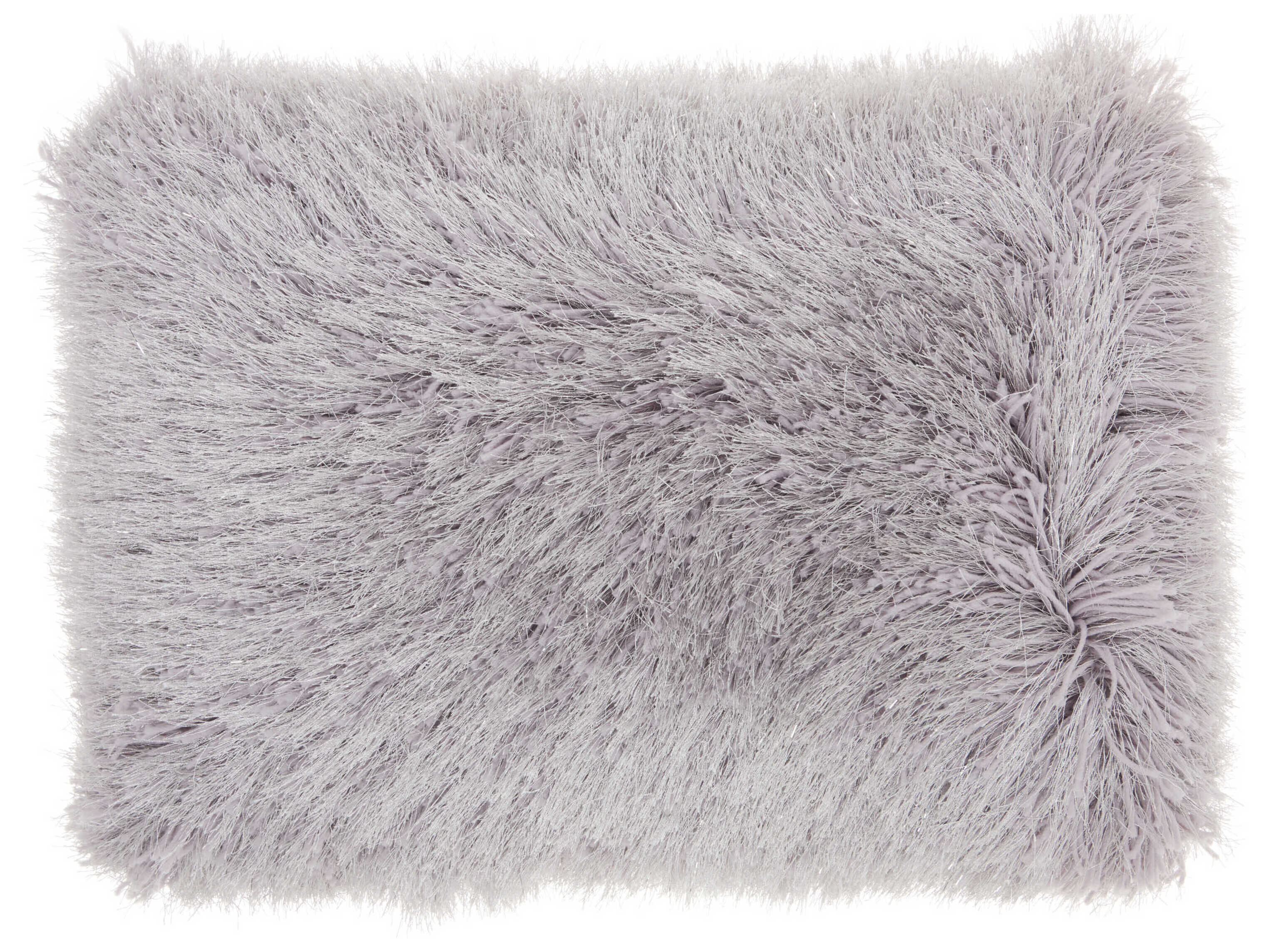 Nourison Shag Light Grey Pillow