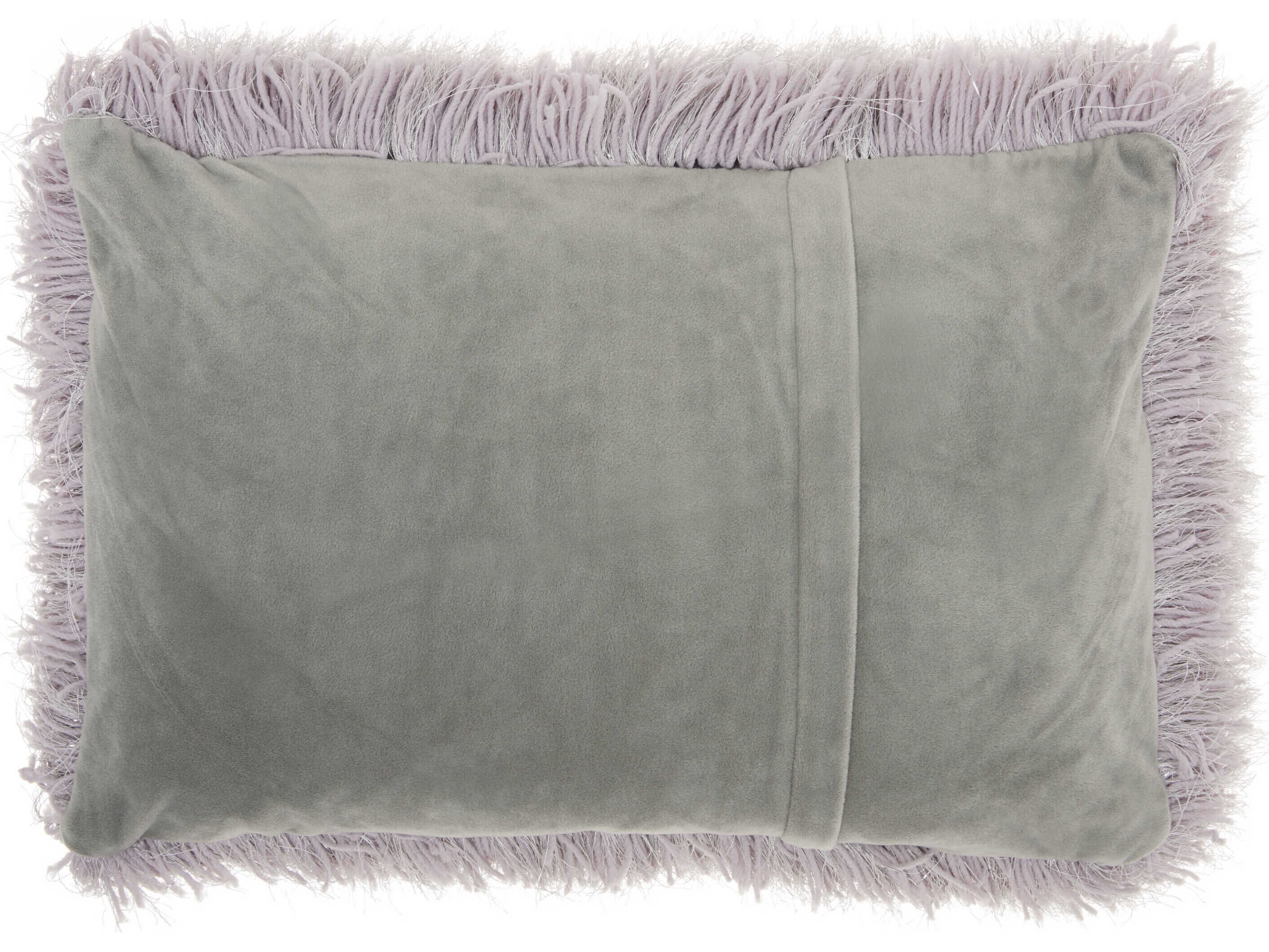 Nourison Shag Light Grey Pillow