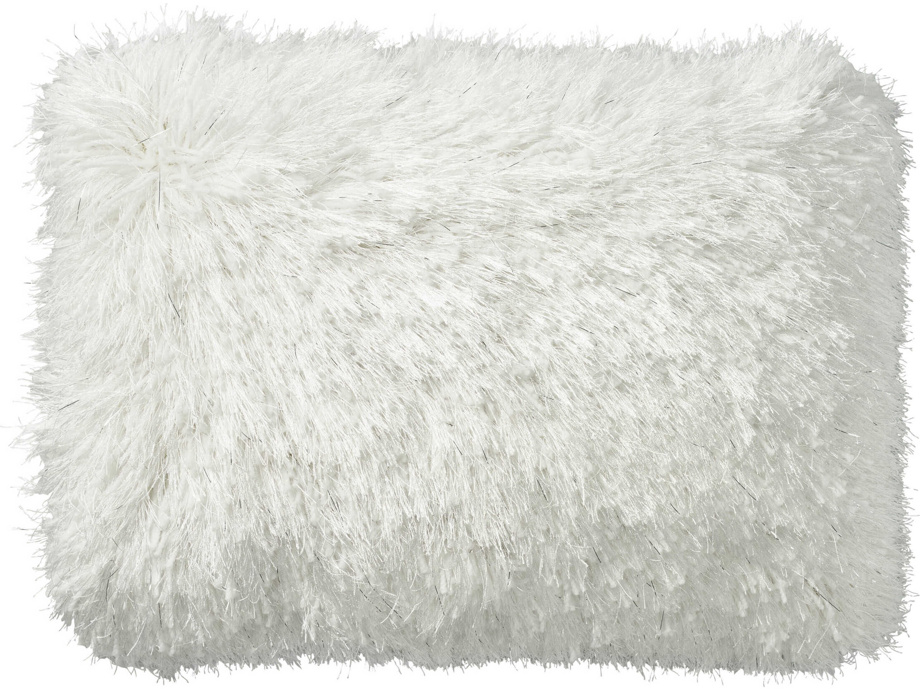 Nourison Shag White Pillow